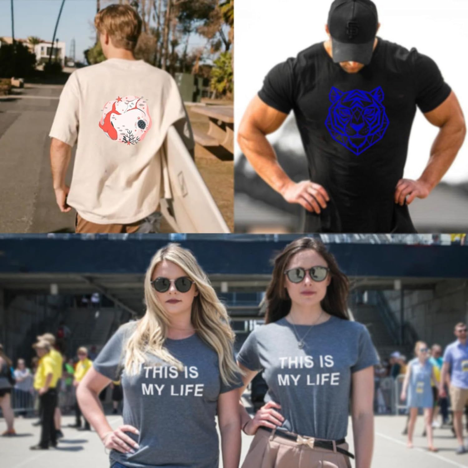 Custom T Shirts Design Your Own Bulk Customized T Shirts Unisex Personalized T Shirts Tee Add Text Logo Photo - Image 2