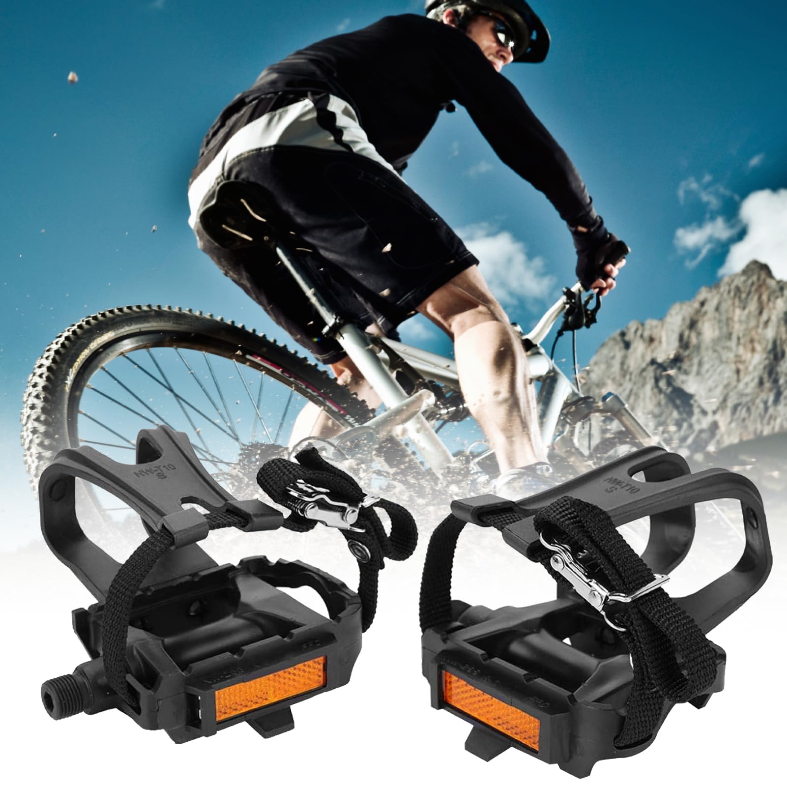 Mountain Bike Road Pedals With Toe Straps Bicycle Pedals With Toe