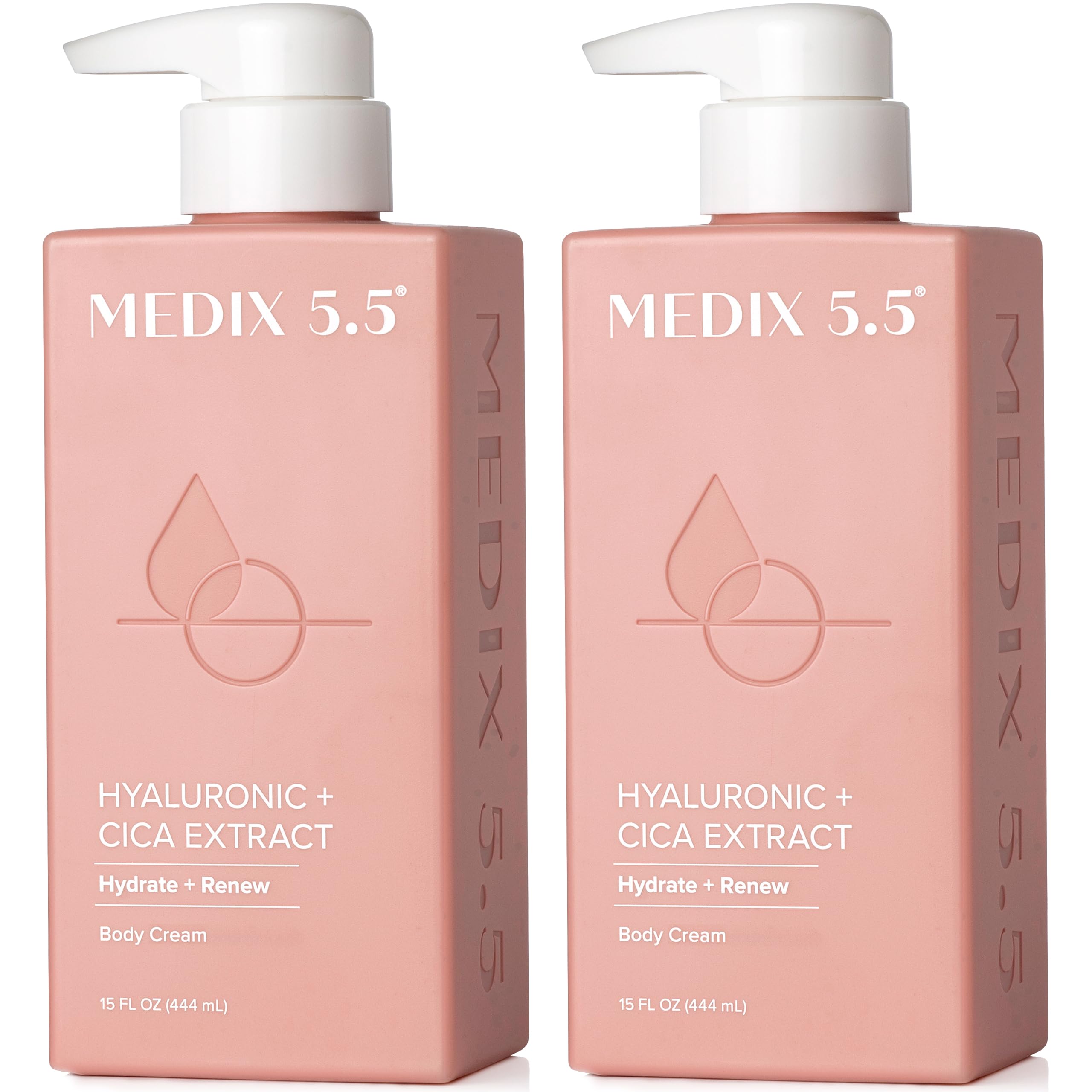 Medix 5.5 Hyaluronic Acid Cream W/Bulgarian Rose For Face & Body Intense Hydrating Cream For Wrinkles & Fine Lines Anti Aging Cream W/Goji Berry Green Tea Vitamin E Two - 15 Ounce Multi