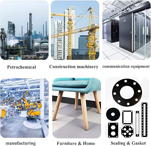 Miniatura 7 de Tiras adhesivas de goma de silicona, tiras de goma sólida para juntas de material de bricolaje, soportes, nivelación, sellado, protección, abrasión,