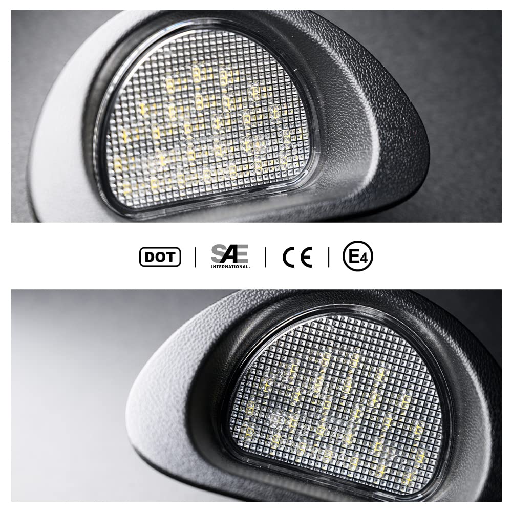 2 luces LED para placa de matrícula para Peugeot 107 MK1 2005-2014 Citroen C1 2005-2104 LED Tag Lámparas
