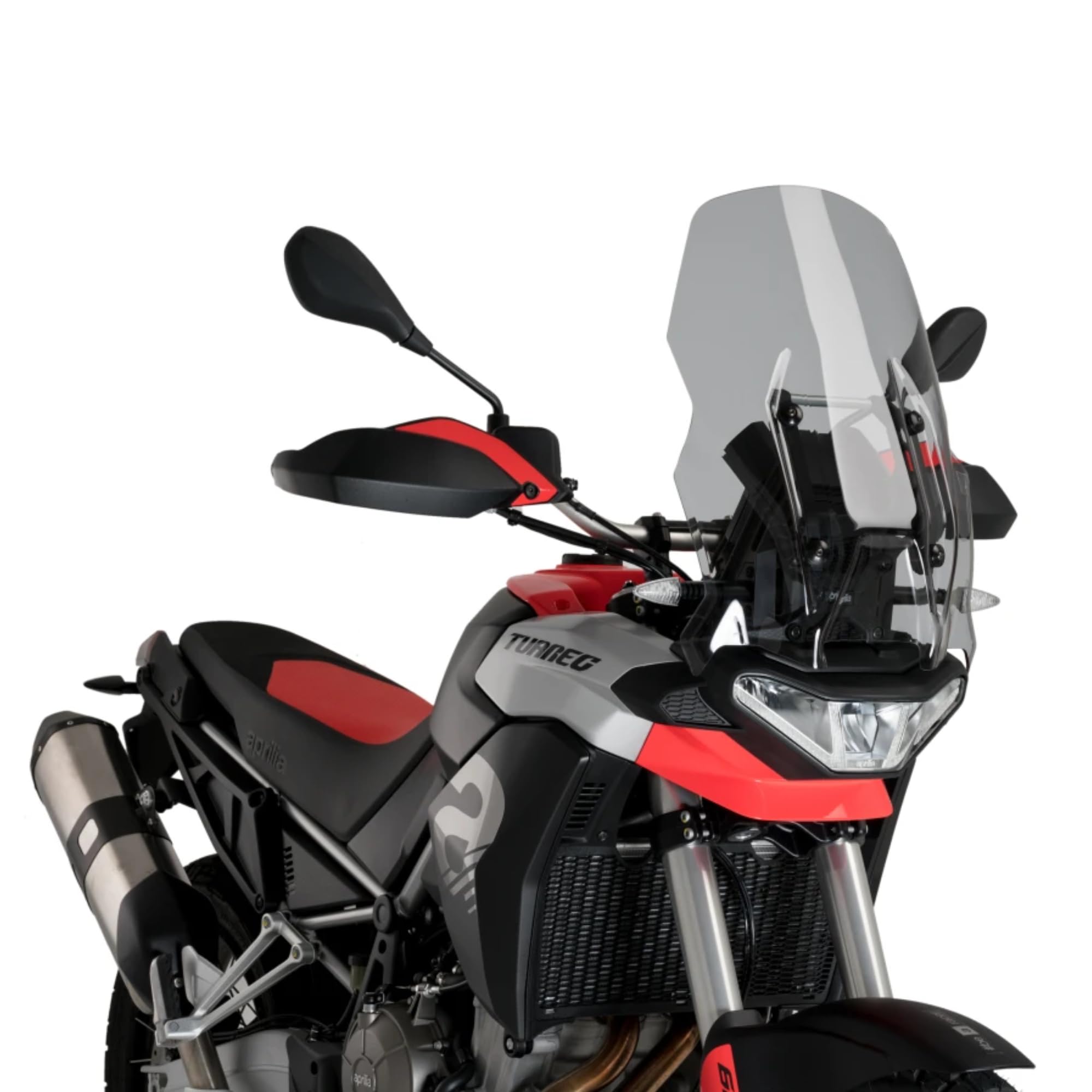 Cupolino Moto Parabrezza Plexiglass JD9 Touring FUME' CHIARO Compatibile con APRILIA TUAREG 660 2022/2026