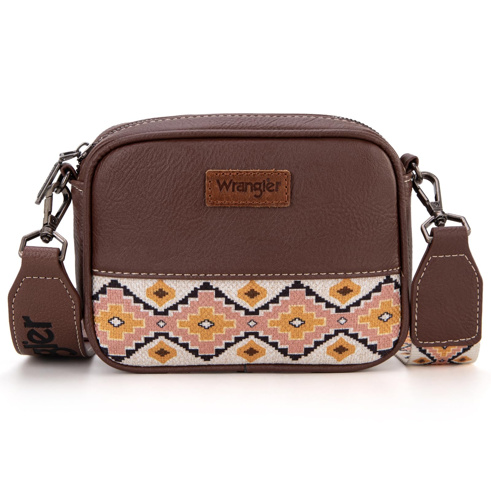 Wrangler Small Crossbody Bags for Women Aztec Mini Purses with Guitar Strap | with Guitar Strap