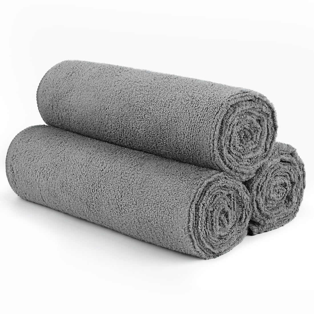 Orighty Gym Towels, Highly Absorbent Sweat Towels, Soft and Quick Drying Gym Towel for Daily Use, Multi-Purpose Towel for Sport, Salon, Spa, Hotel, 16 x 27 Inch, Grey, 3 Pack