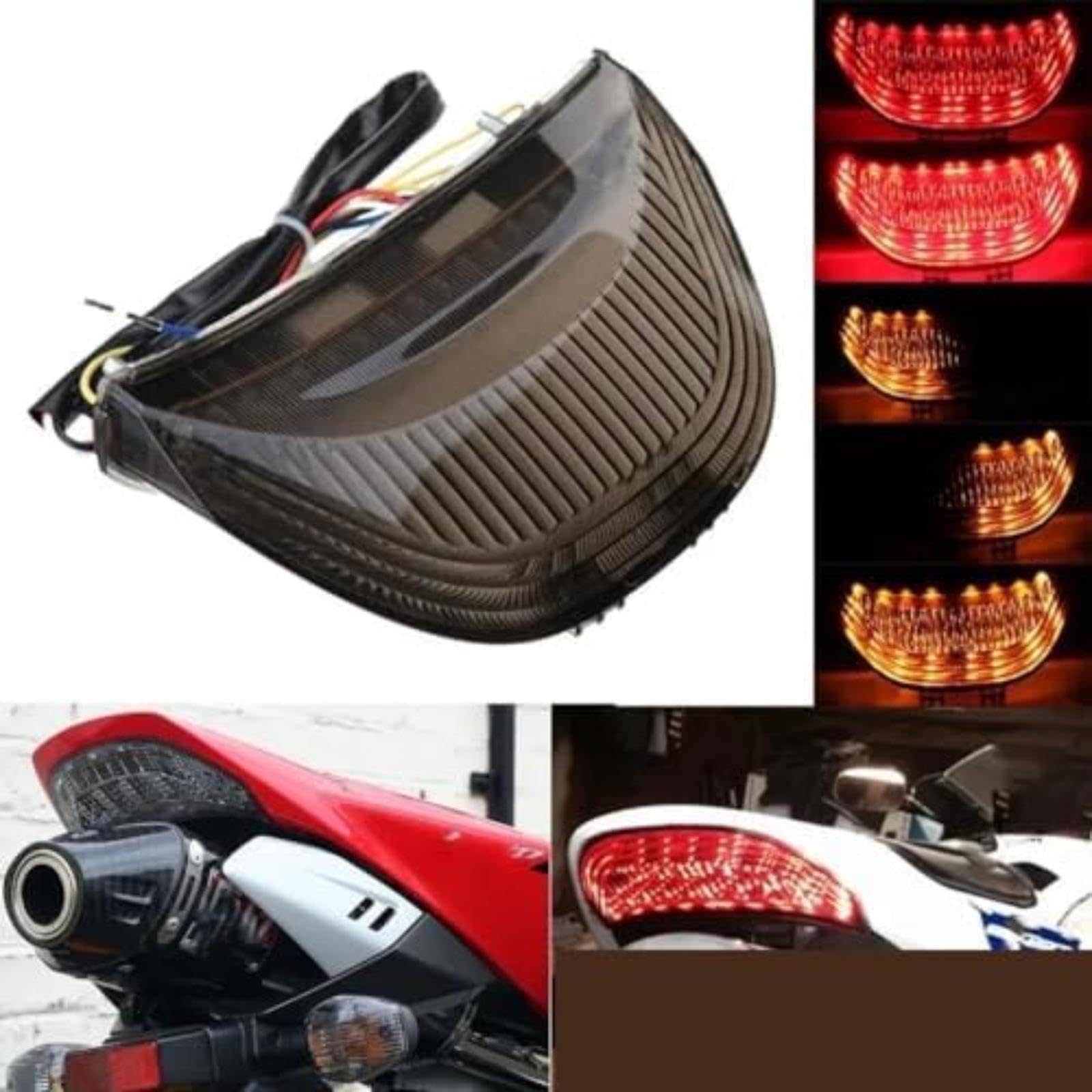 Fanali posteriori con indicatori di direzione e luci dei freni per moto, per CBR600RR 2003-2006, per CBR1000RR 2004-2007 Luce di indicatore di direzione per bicicletta Luce di indicatore