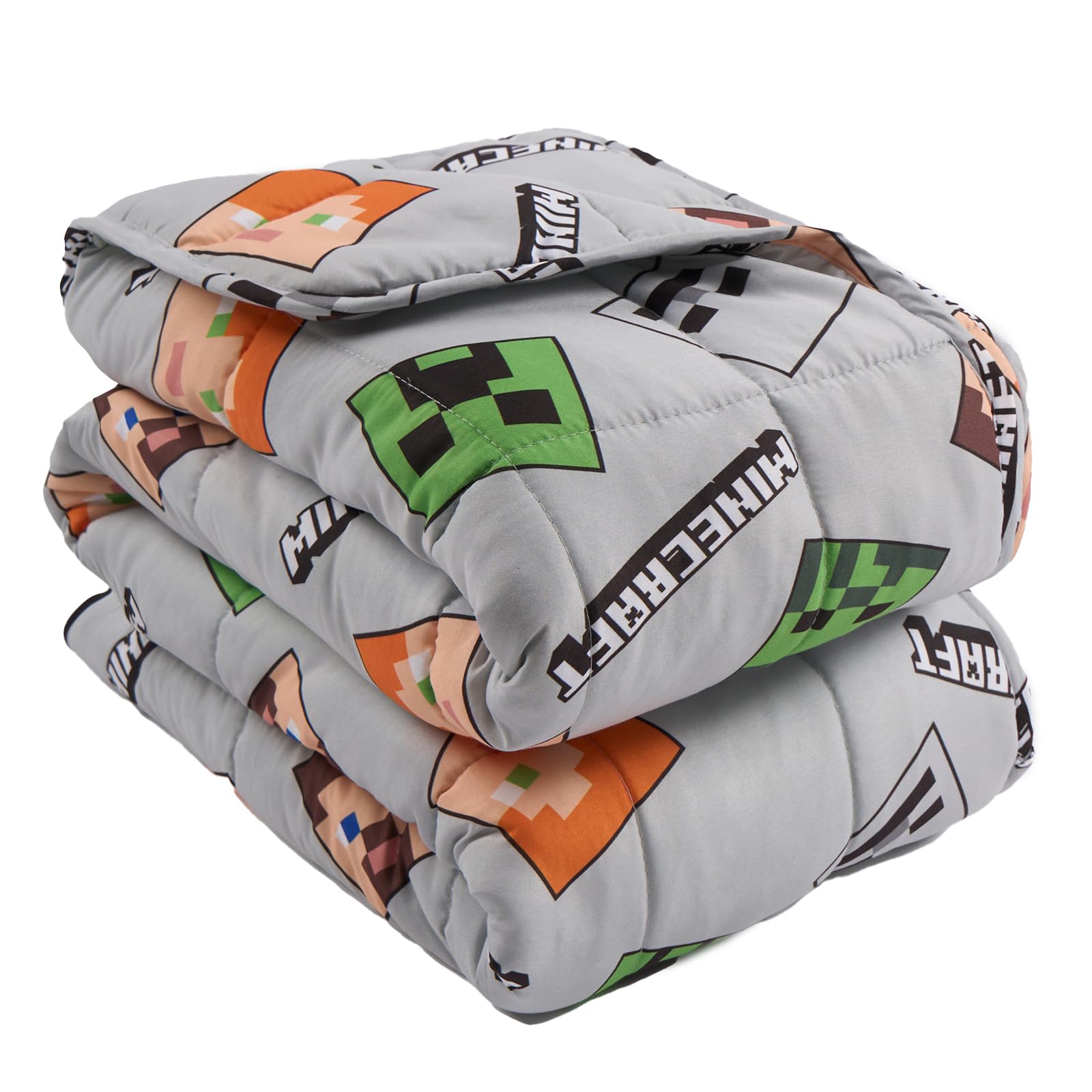 OHS Minecraft Blanket Weighted for Adults 3kg, Microfibre Reversible Calming Blanket Sleep...