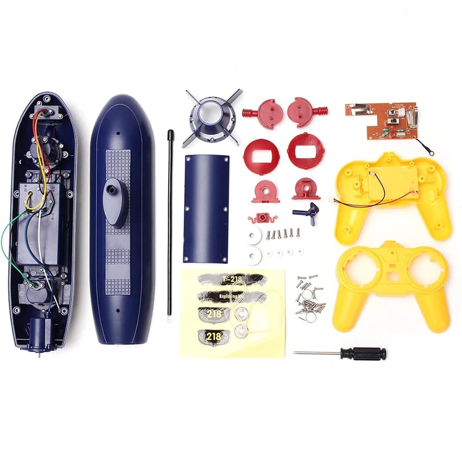 Genérico Mini Submarino RC de 2,4 GHz, Barco de Control Remoto, Barco RC de 6 Canales para Adultos