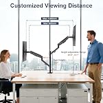 Dual Ultrawide Monitor Mount for 17-40-inches - Vertical and Parallel Dual Monitor Arm Heavy Duty, Holds up to 26.4 lbs per Arm, VESA 75/100 mm, Black