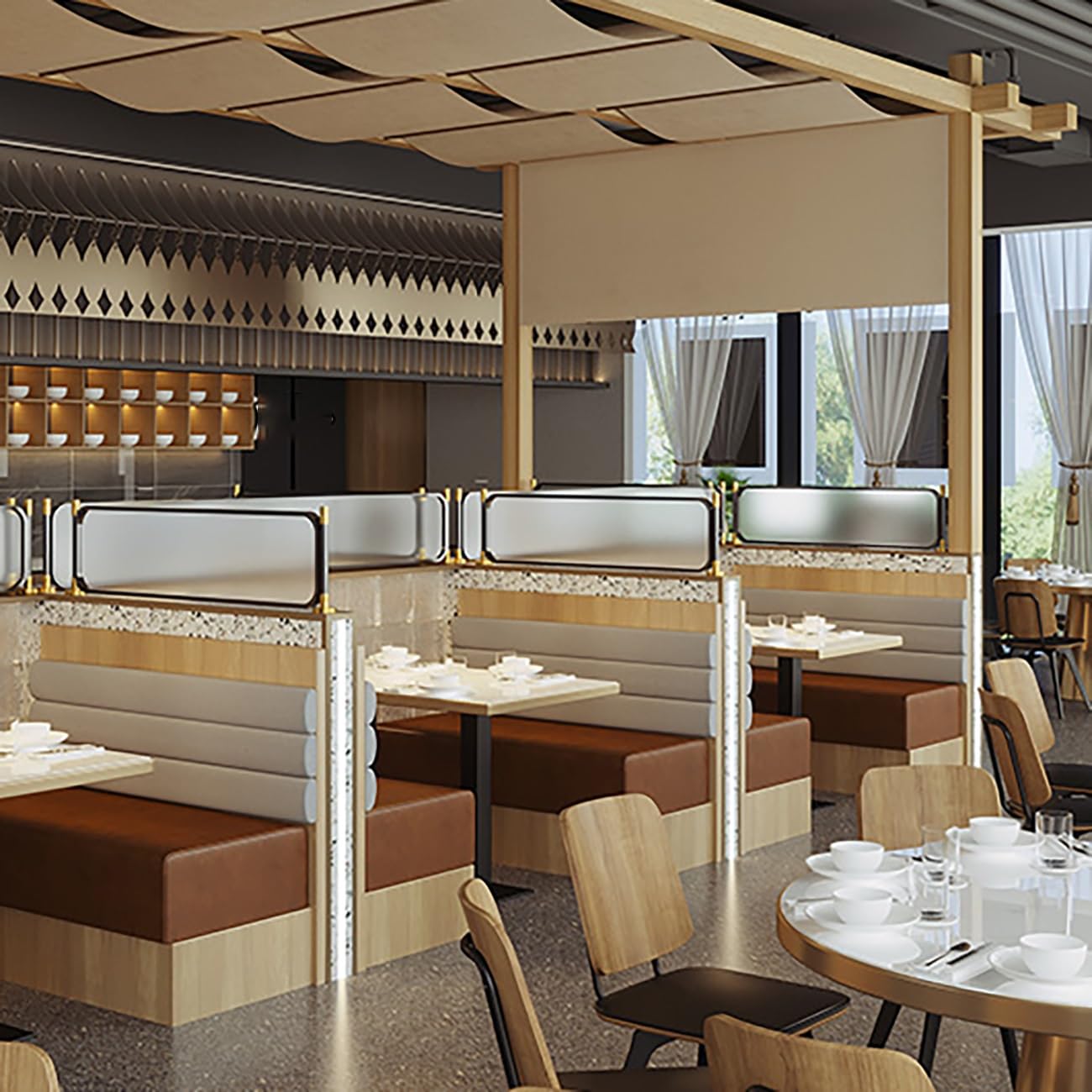Żelazne przegrody do jadalni, panele ze szkła hartowanego, półprzezroczyste przegrody na blat do hotelowych barów i restauracji (czarne, 100 x 30 cm)