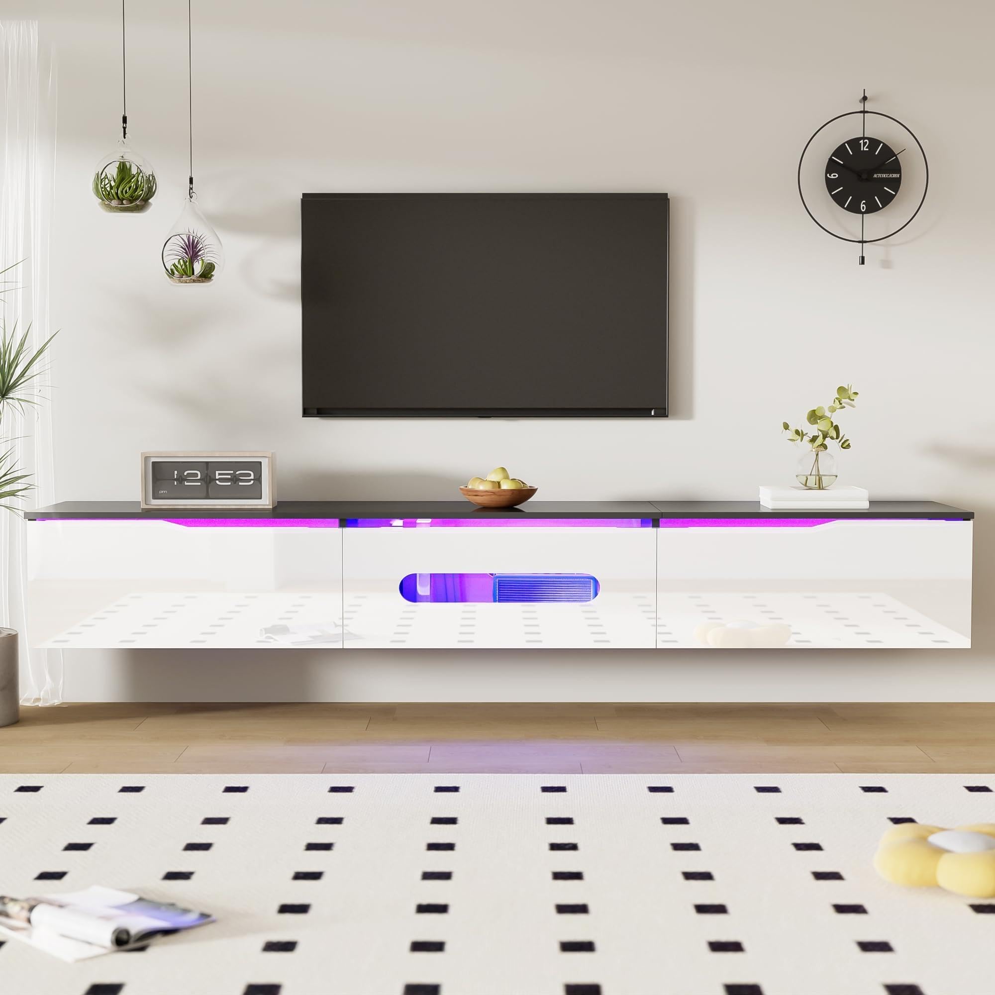 ILILIC Floating TV Cabinet, 180cm L x 35cm W x 30cm H, M-Style