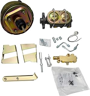 8" Brake Booster Conversion Kit Compatible with 1959-1964 Chevy Full Size Impala/Bel Air/Biscayne Disc/Drum Valve