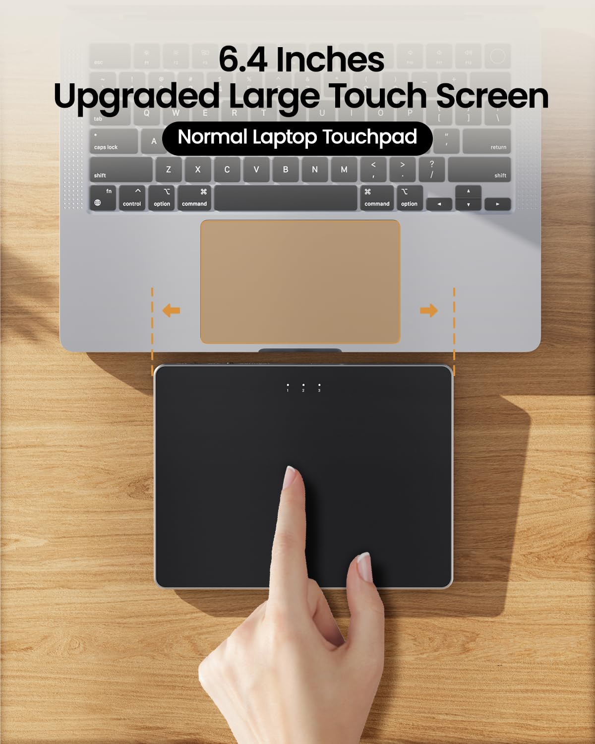 ProtoArc T1 Plus Trackpad Inalámbrico, Touchpad de Alta Precisión para Windows, Ratón Trackpad Bluetooth con Soporte Multi-Gesture para Windows 11/10/7 PC PortáTil Ordenador