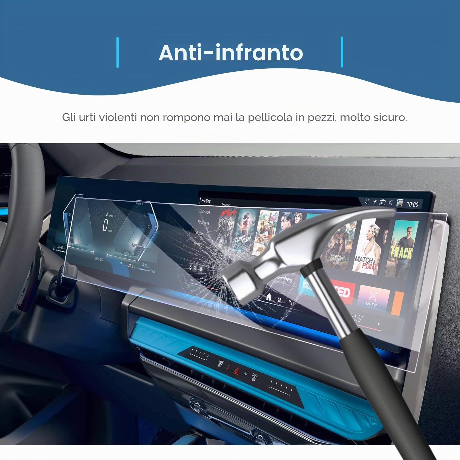 GAFAT Compatibile con Nuovo BMW X3 G45 2025 2026 Pellicola Protettiva, in Vetro Temperato per 12,3" Navigation + 14,9" Cockpit iDrive Touchscreen, Accessori X3 G45 2025, 9H Antigraffio