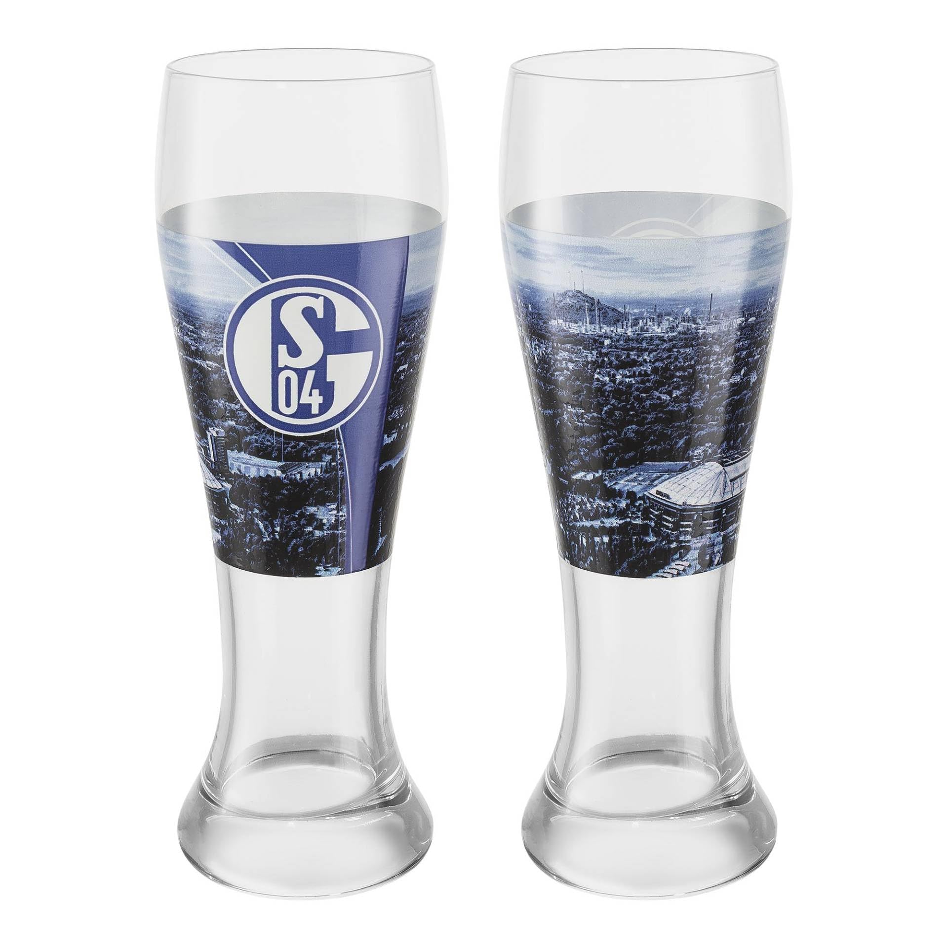FC Schalke 04 Weizenbierglas 2er Set (transparent)