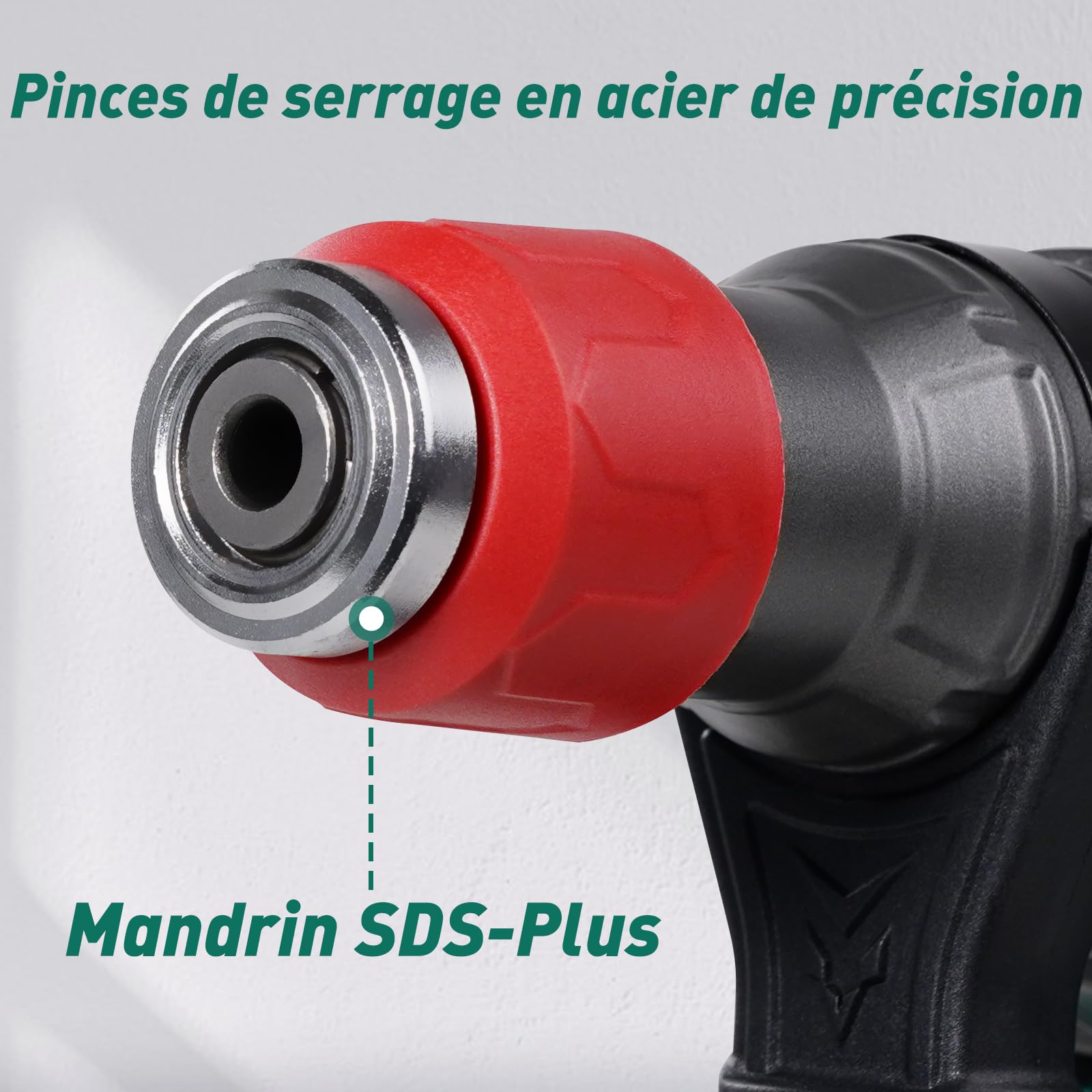 HYCHIKA Perceuse Percussion, Marteau Perforateur avec Embrayage de Sécurité, Perforateur Burineur SDS-Plus, 900W Burineur Electrique Perceuse Beton