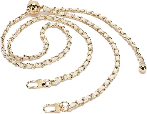 NEOREAL Correa de cadena de hierro de 53 pulgadas para bolso de mano, bolso de hombro, bolsa cruzada, accesorios de correas de repuesto, con