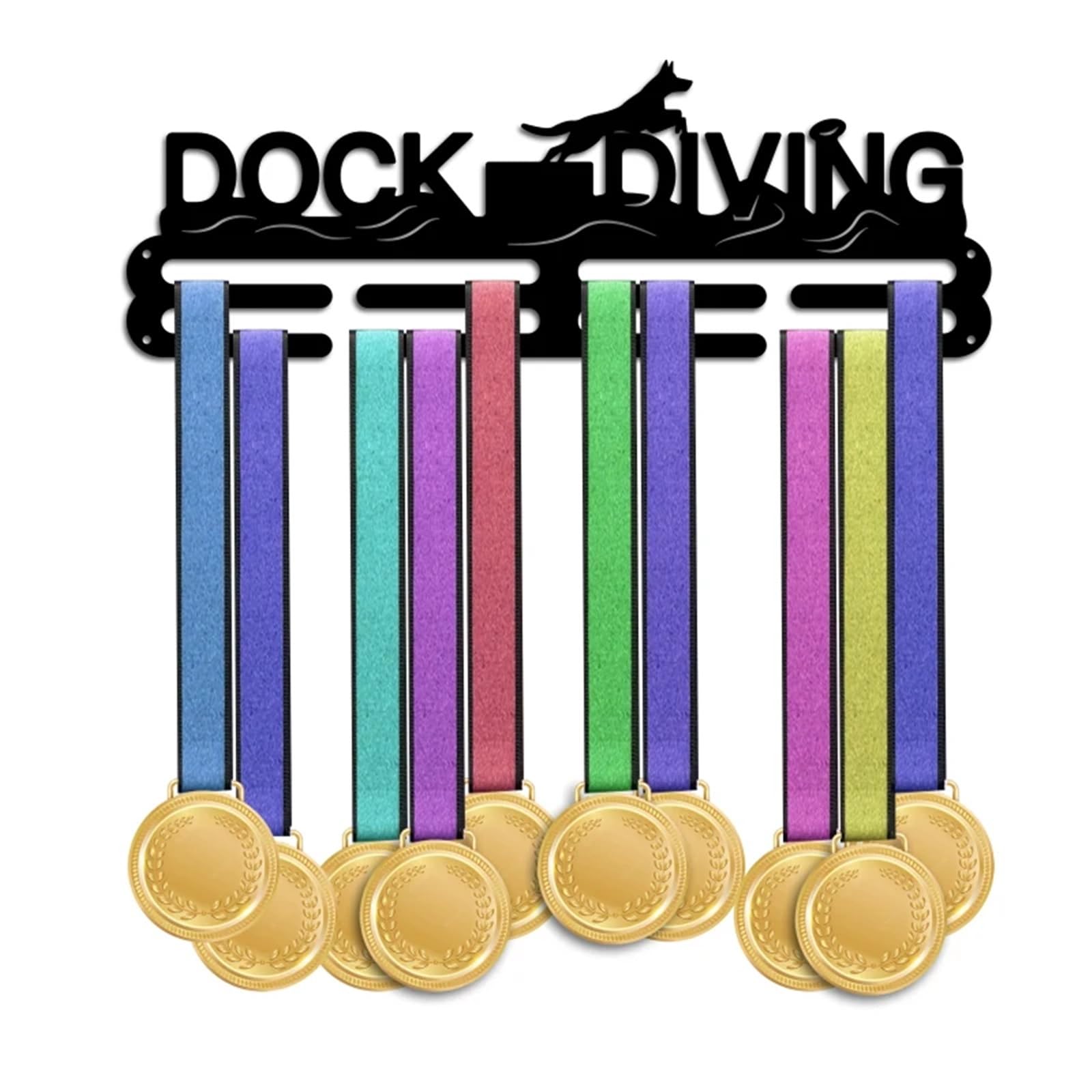 Colgador de medallas for Correr, Soporte for exhibir medallas, Estante Deportivo de Metal, decoración de Montaje en Pared de Hierro, más de 60 medallas, 1 ud. para Exponer Medallas(Style 07)