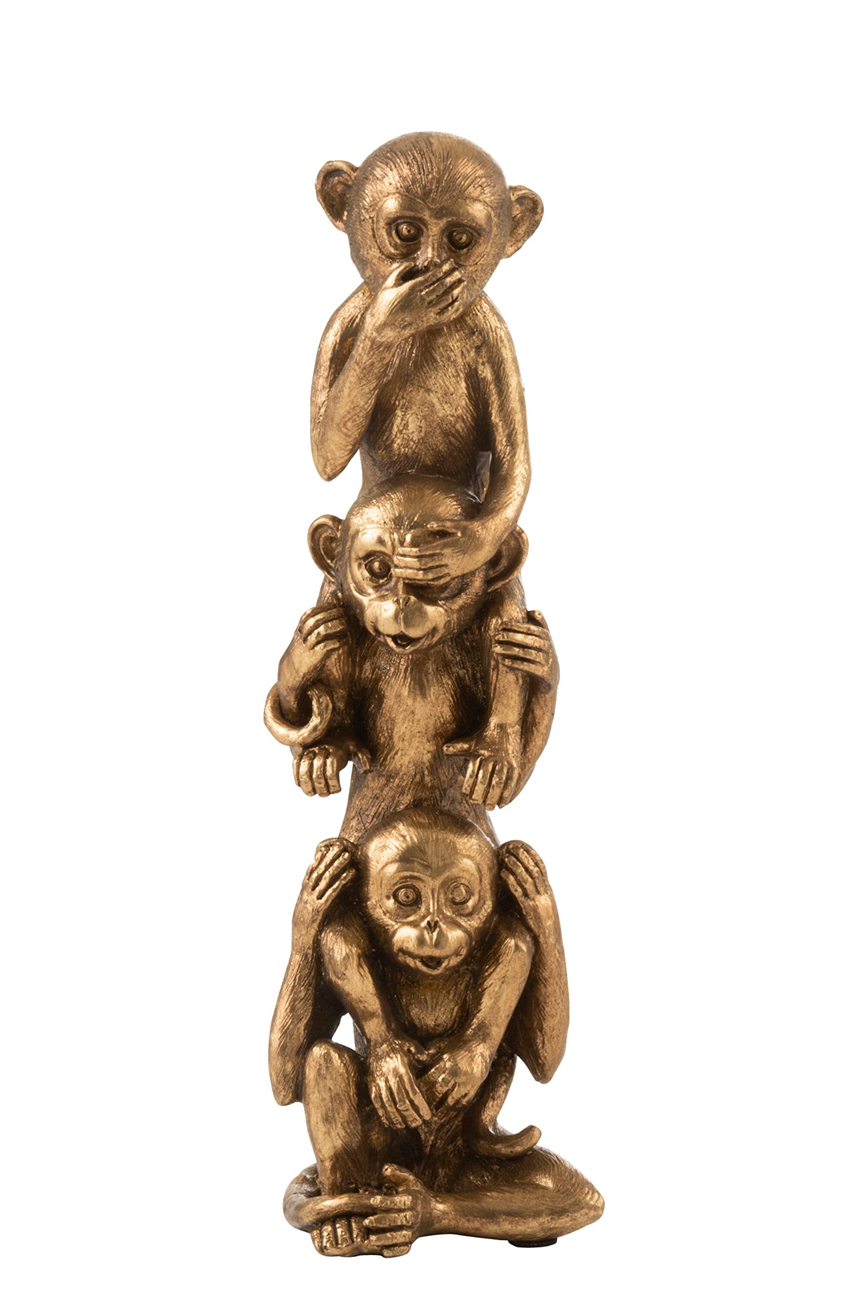 MF 3 Affen Figuren Nichts Hören Nichts Sehen Nichts Sagen aus Poly goldfarben Höhe 32cm