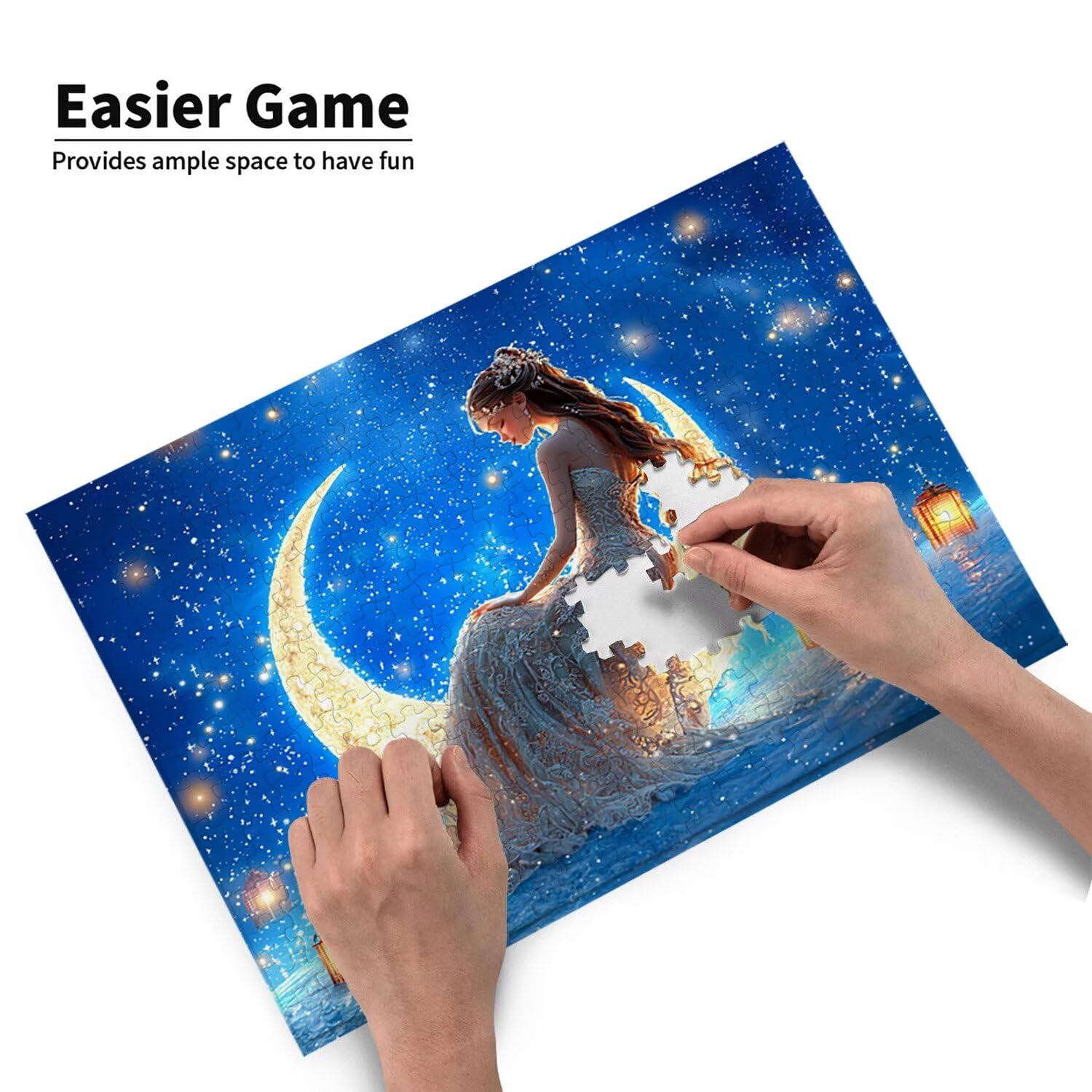 Puzzle 156 x 105 cm, 5000 sztuk puzzli dla dorosłych, prezent rocznicowy, prezent świąteczny, dekoracja domu, zapobieganie degeneracji mózgu u osób starszych ( księżyca) w-975