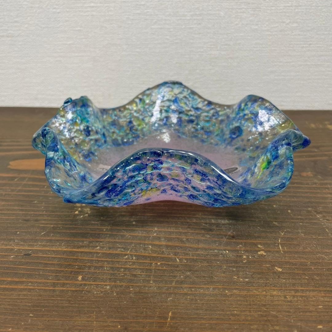 Amazon.co.jp: イタリア製 ムラーノ ガラス皿 ハンドメイド 気泡