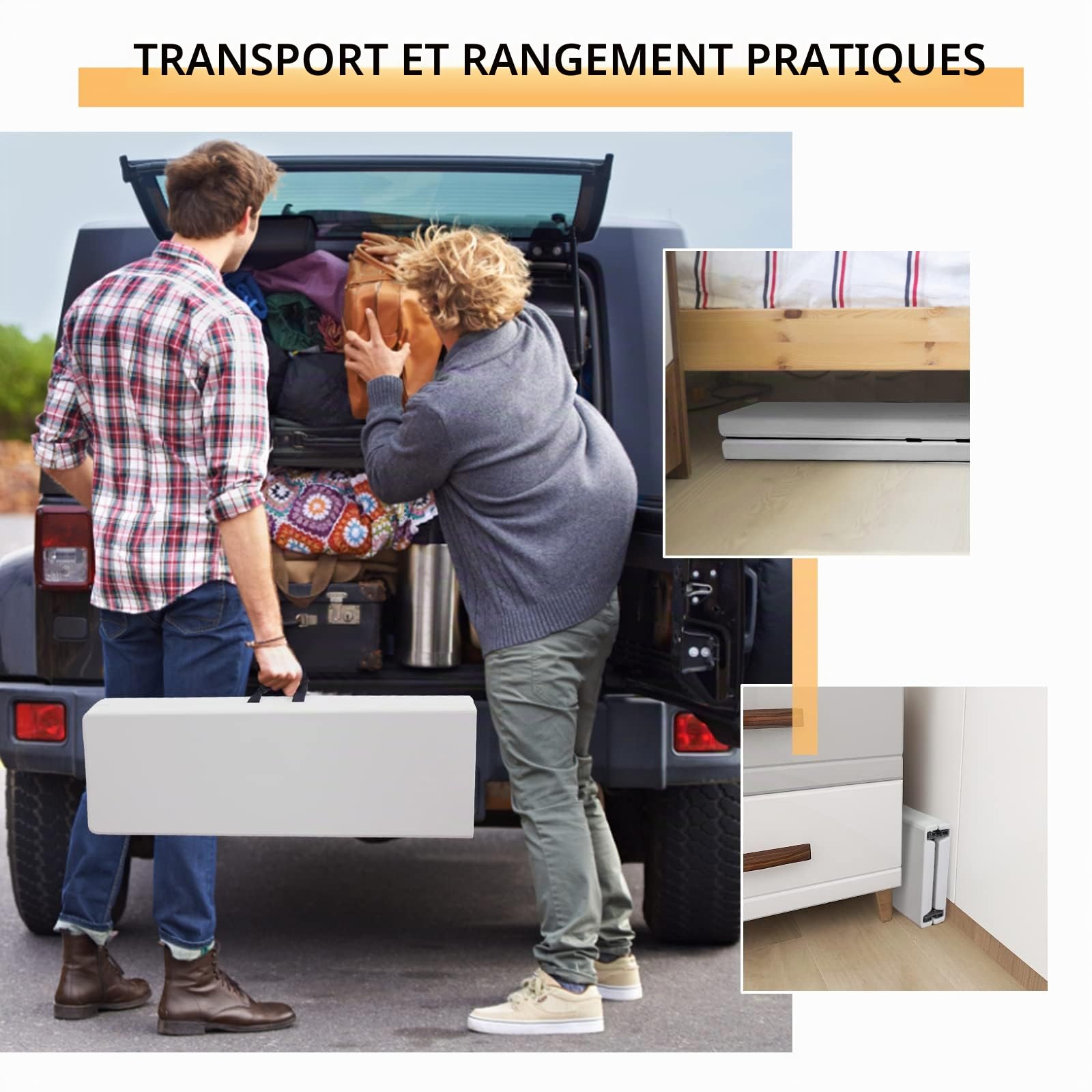 Todeco Banc Pliant Camping, 2 à 4 Personnes, 2 Pièces | Avec poignées, pieds antidérapants pour Fête Barbecue Pique-Nique, Exterieur 183 x 30 x 43 cm