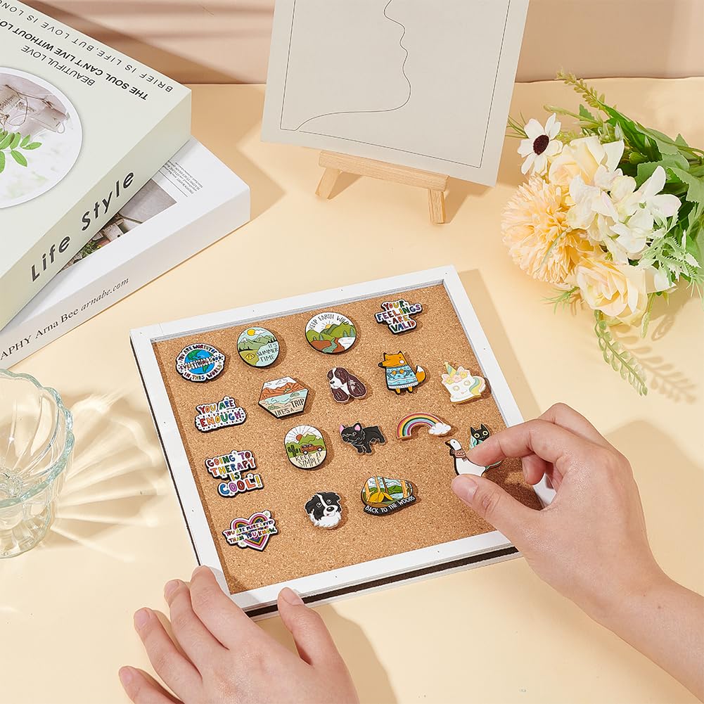 Lavagna In Sughero Naturale 50x10cm - Senza Cornice, Doppia Faccia, Con Puntine, Eco-Friendly - Foto 6