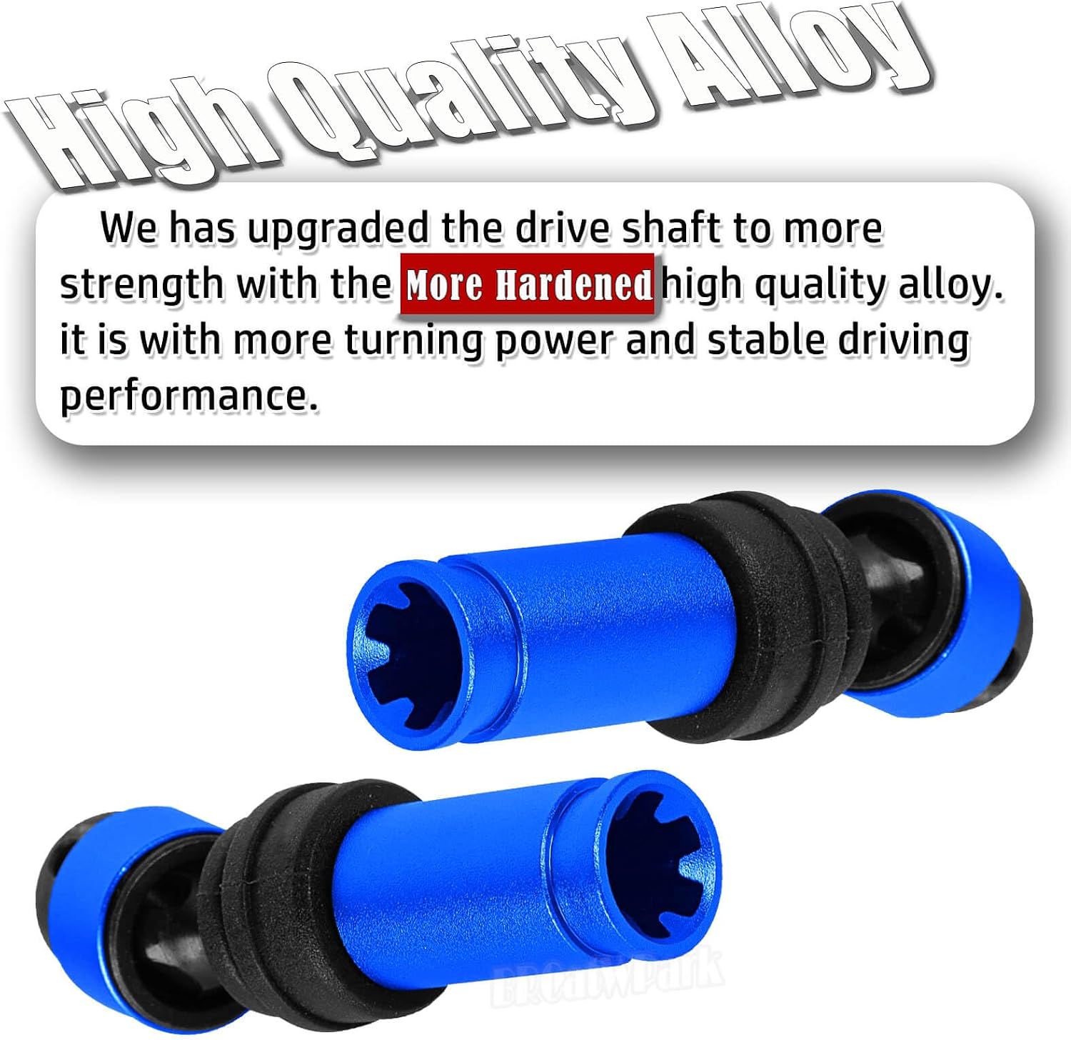 Front Rear Driveshaft Axles Upgrades Part for 1/16 Mini Maxx 4WD RTR Brushless Monster Truck (#107154-1),RC Aluminum Drive Shaft CVD with Hex,Replace Part #10750,Navy Blue