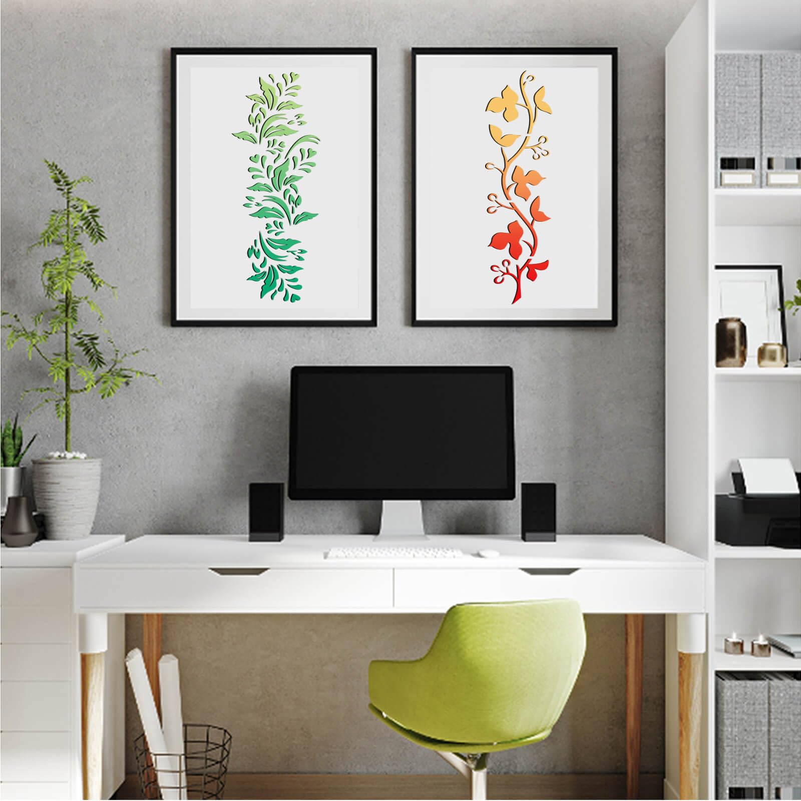 Paquete de 12 plantillas de hojas de vid, plantillas de dibujo para manualidades, plantillas reutilizables para pintar en madera, pared, tela, lienzo, muebles, decoración del hogar (vid)