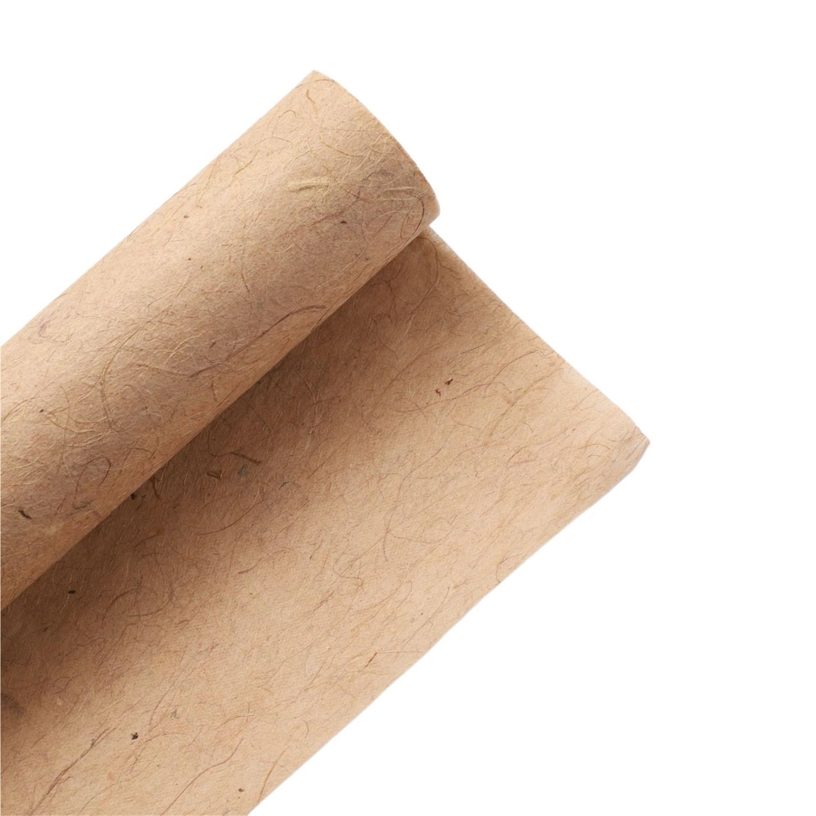 Geschenkpapier 5 Stück 50 x 70 cm Retro handgerissenes Hanfpapier Faserpapier Blumenstrauß Verpackung DIY aus leichtem Handpapier Blumenmaterialien(Light brown)