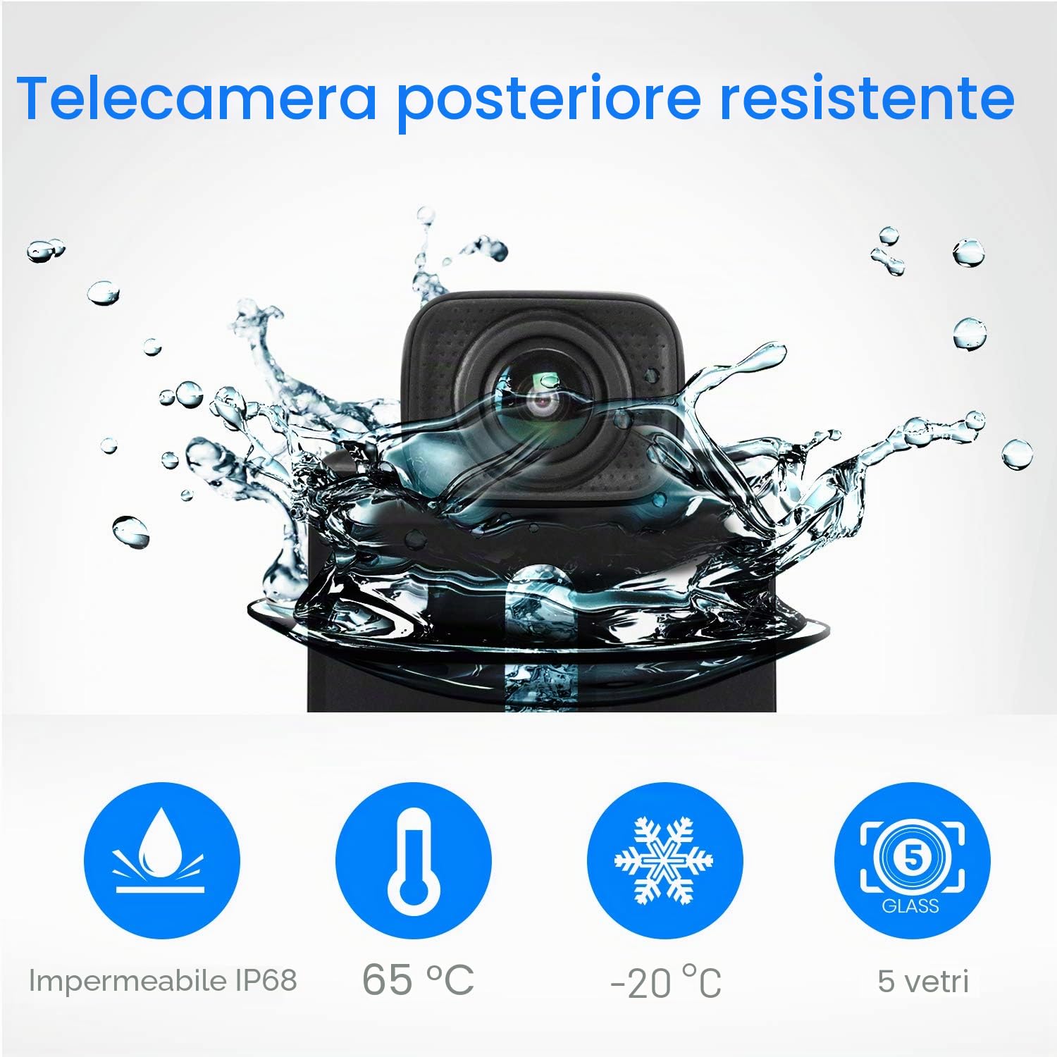 Auto-Vox Cs-2 Telecamera Retromarcia Wireless Con Monitor Per Auto 4,3", Segnale Digitale Stabile, Telecamera Retromarcia Impermeabile Per Auto Con Visione Notturna Chiara Per Camion/Suv/Furgoni