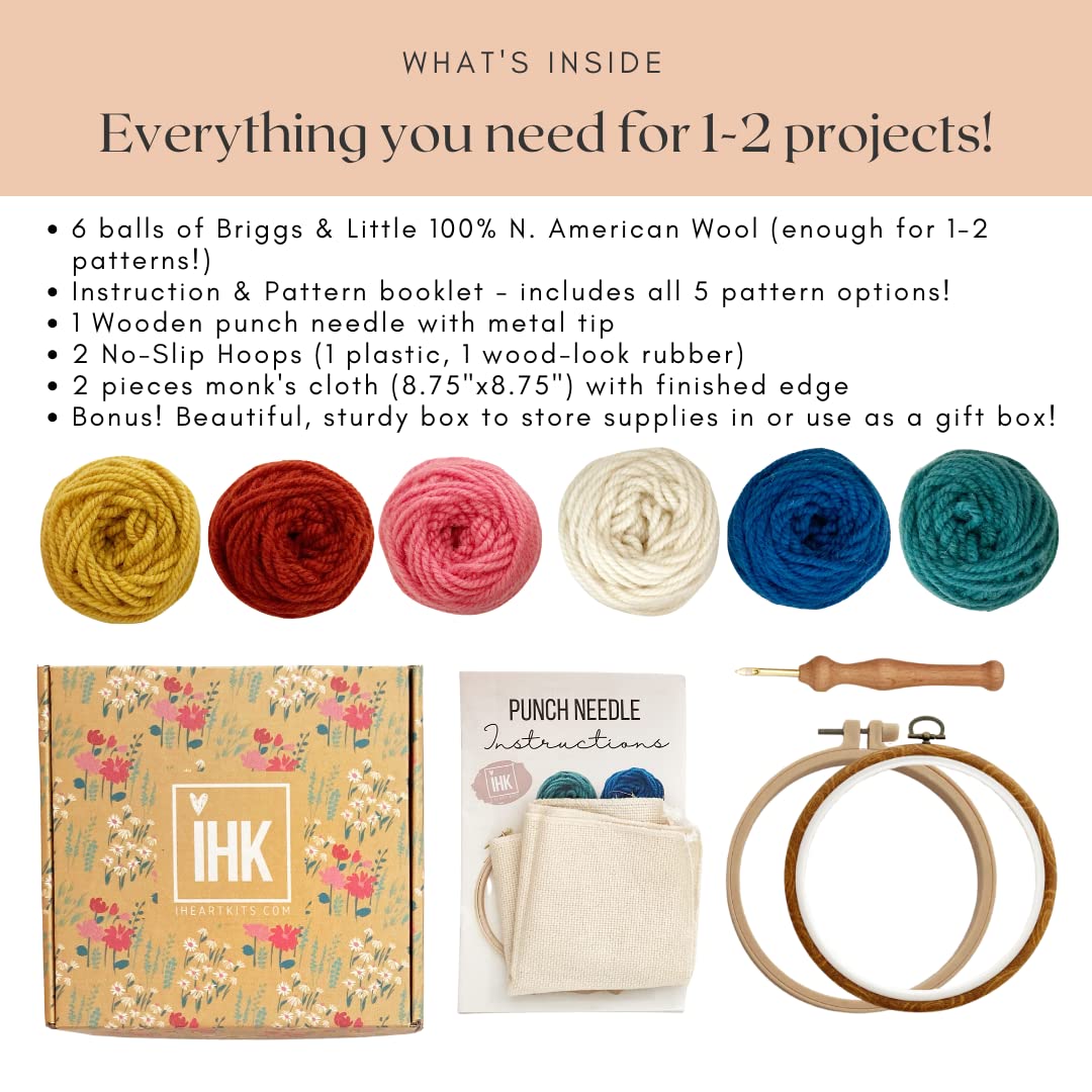 Punch Needle Kit for Beginners Includes Punch Needle, Monks Cloth, no