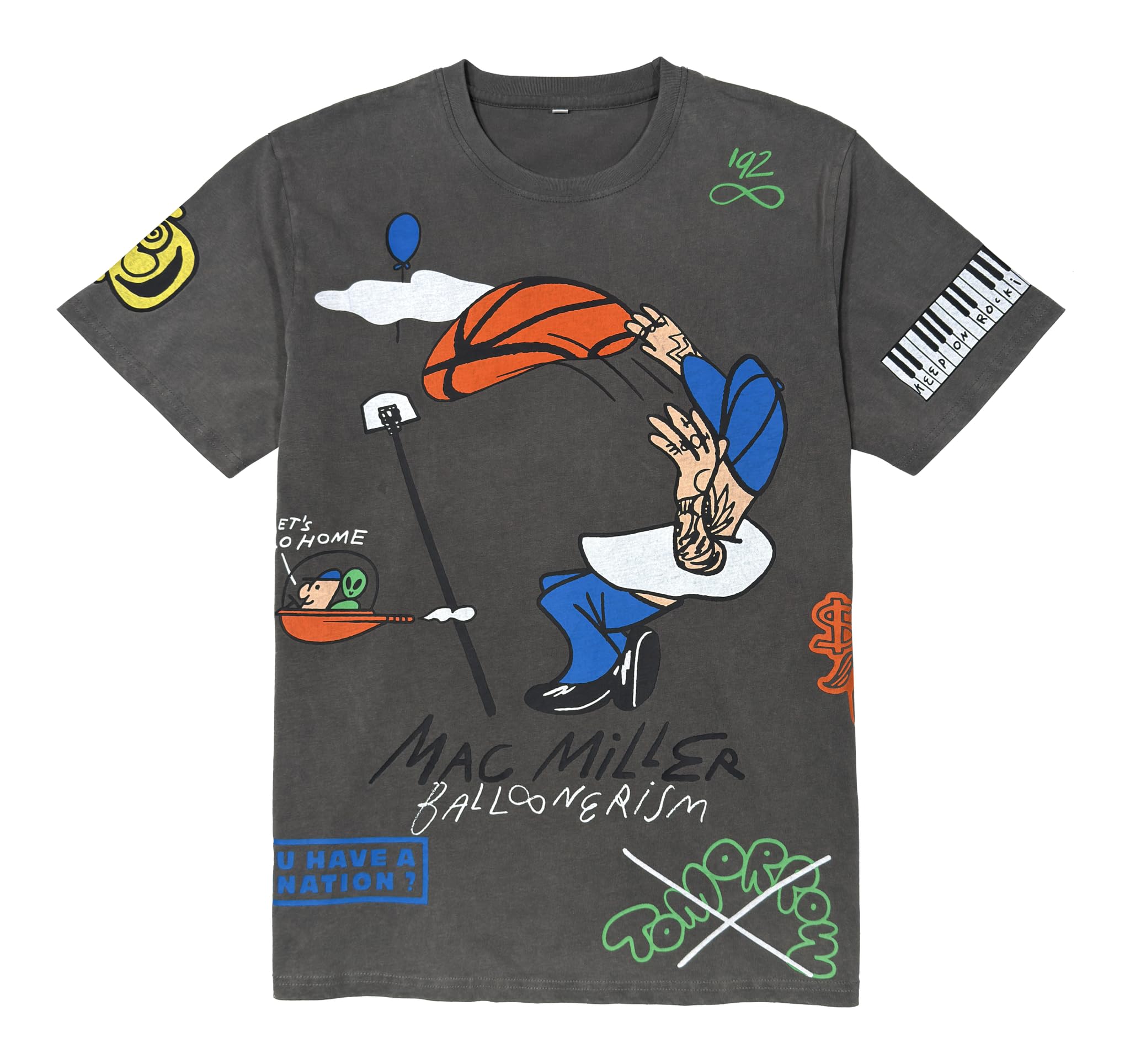 MAC MILLER BALLOONERISM COVER Tシャツ Mac Miller Official Merch Balloonerism All-Over Print T-Shirt