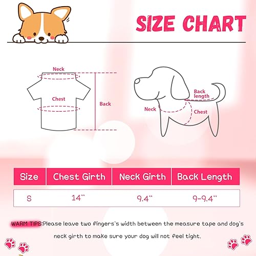 Miniatura 2 de Reginary 8 camisas para perros y niñas, ropa para perros pequeños para chihuahuas, Yorkies, camisetas estampadas, traje para mascotas, lindo y