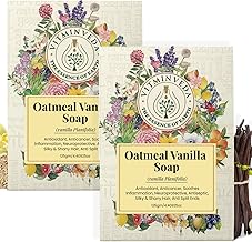 VITMINVEDA Ayurvedic Soap Vanilla Soap, Oatmeal (125gm Pack of 2) Cold Pressed Natural Organic Handmade Chemical-Free for Man Woman