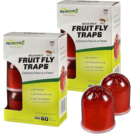 Reusable Indoor Fruit Fly Trap with Non-Toxic Liquid Attractant