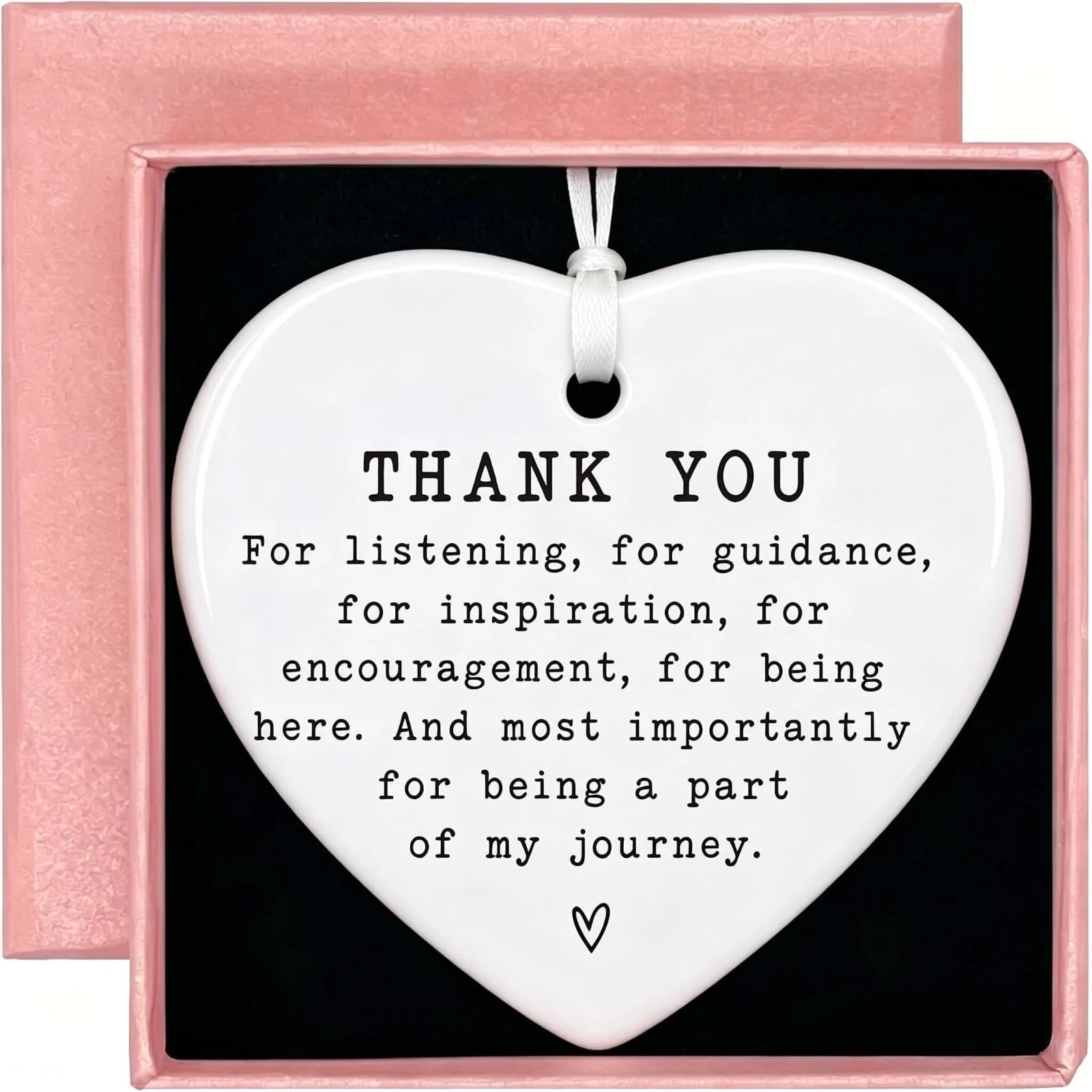 SINJAETRQBest Friend Gifts for Women, Ceramic Heart Ornament, Friendship Gifts for Women Bestie, Christmas Birthday Home Decoration Keepsake, Gift for New Home Housewarming, Comes in Pink Gift Box