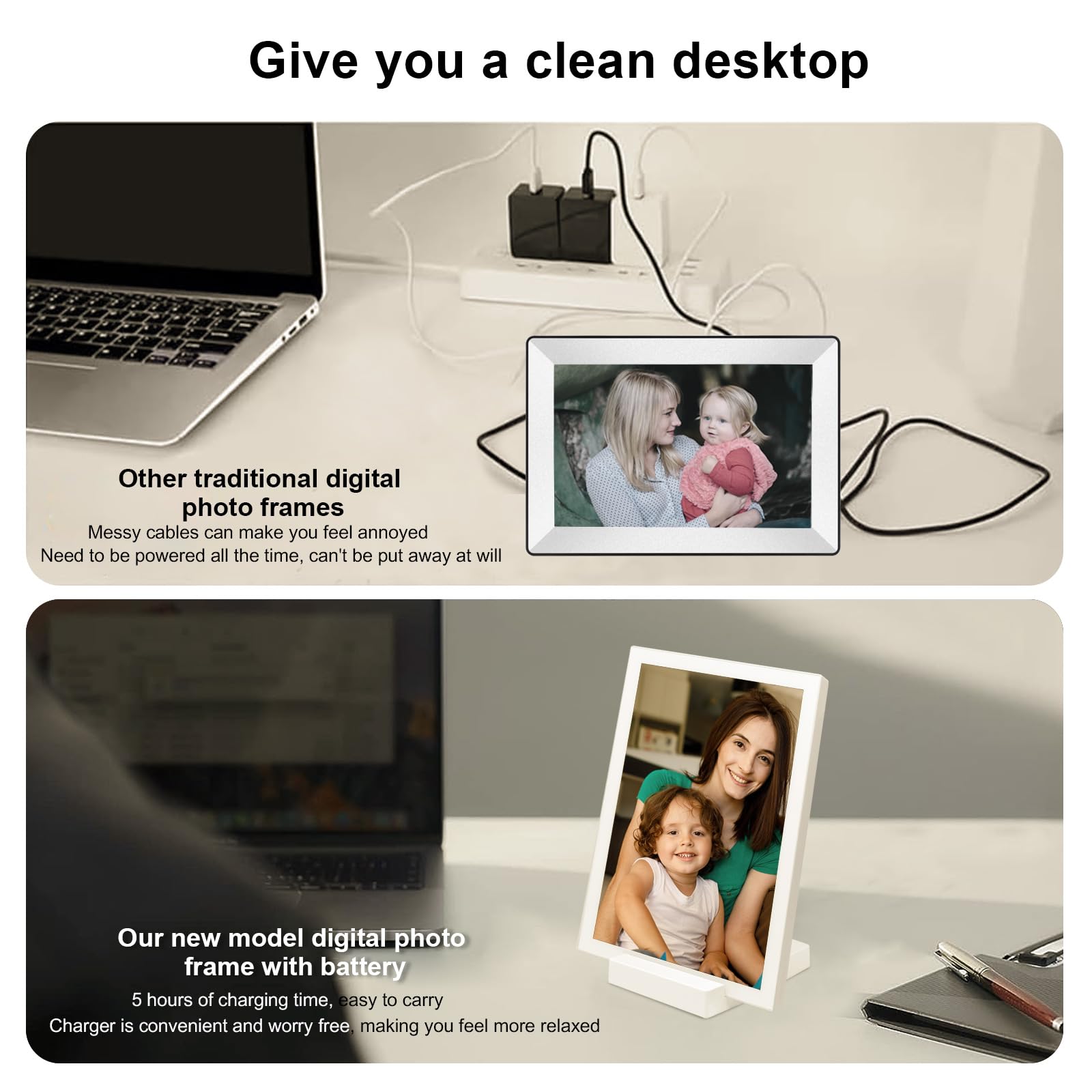 Cornice Digitale WiFi KALAHOL 10,1" Touch Screen - 1080P IPS, 32 GB, App Frameo, Regalo Ideale - Foto 4