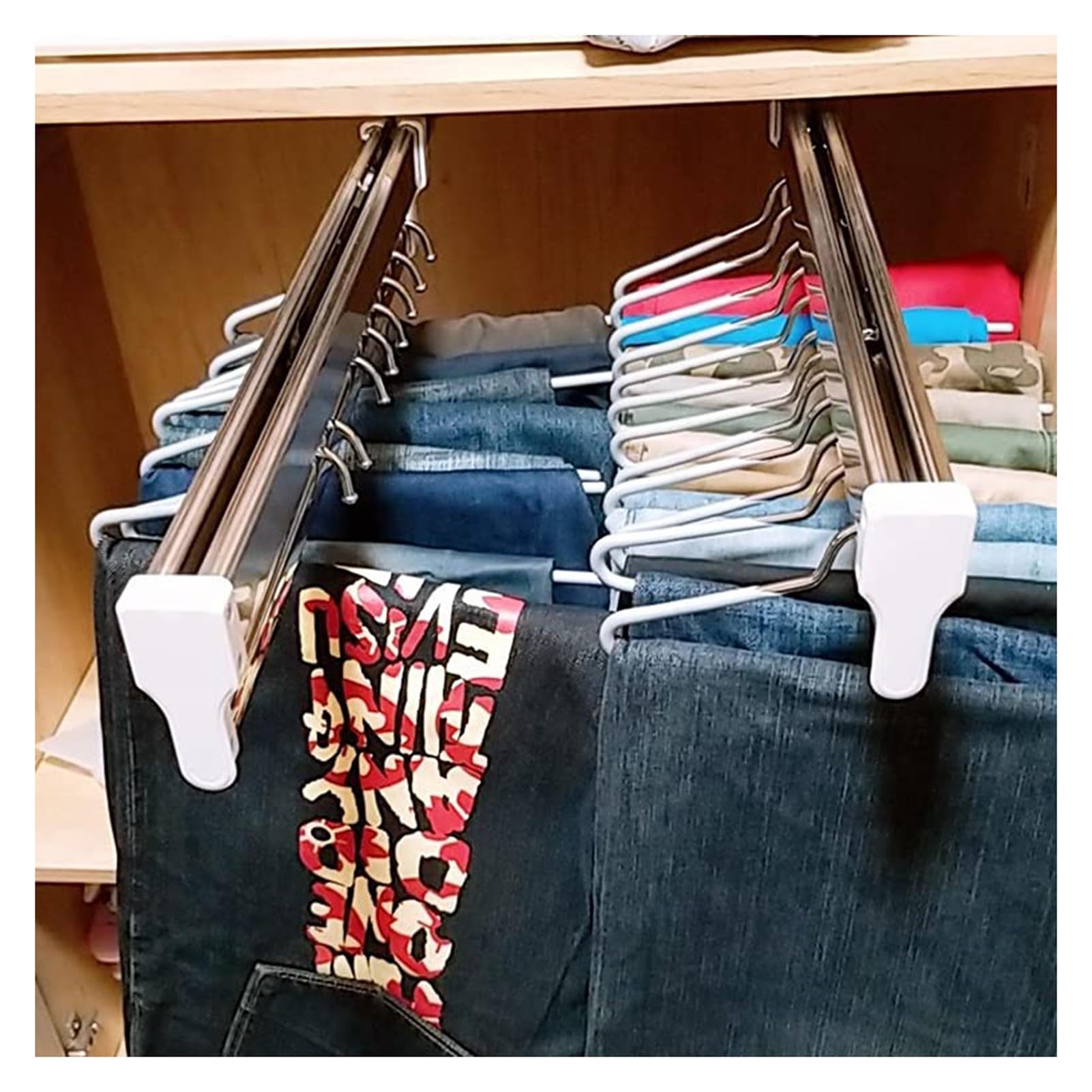 Cintres télescopiques pour pantalons coulissants et extensibles de 30 à 80 cm