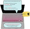 McStorey MacBook Air 13 Arapça Klavye Koruyucu A1932 A2179 A2337 M1 | UK ISO Ters L Enter Uyumlu | Arabic Keyboard Cover Touch ID Pembe Pembe
