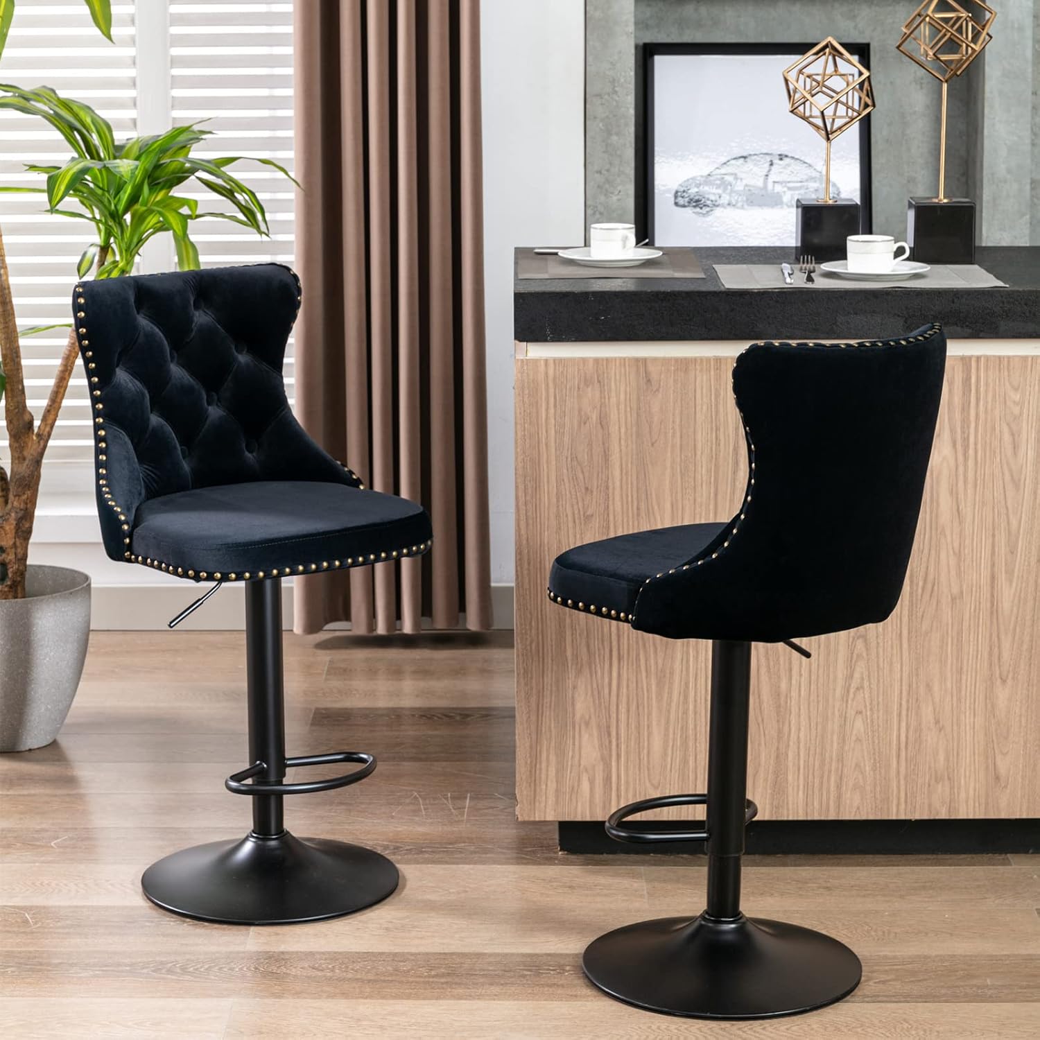 ClassHouze Swivel Bar Stools Set of 2 Counter Height Bar