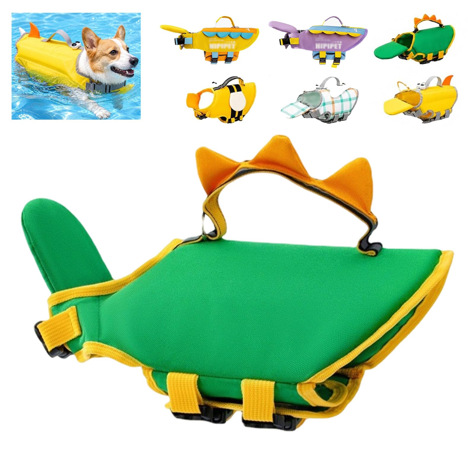 Dog Life Jacket with Chin Float Boating and Beach Trips (Style B,XS)