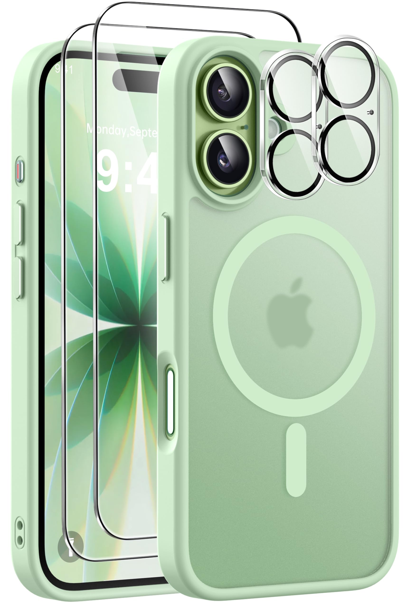 ivencase 5 in 1 Magnétique Coque pour iPhone 17 avec 2 Verres Trempés et 2 Camér