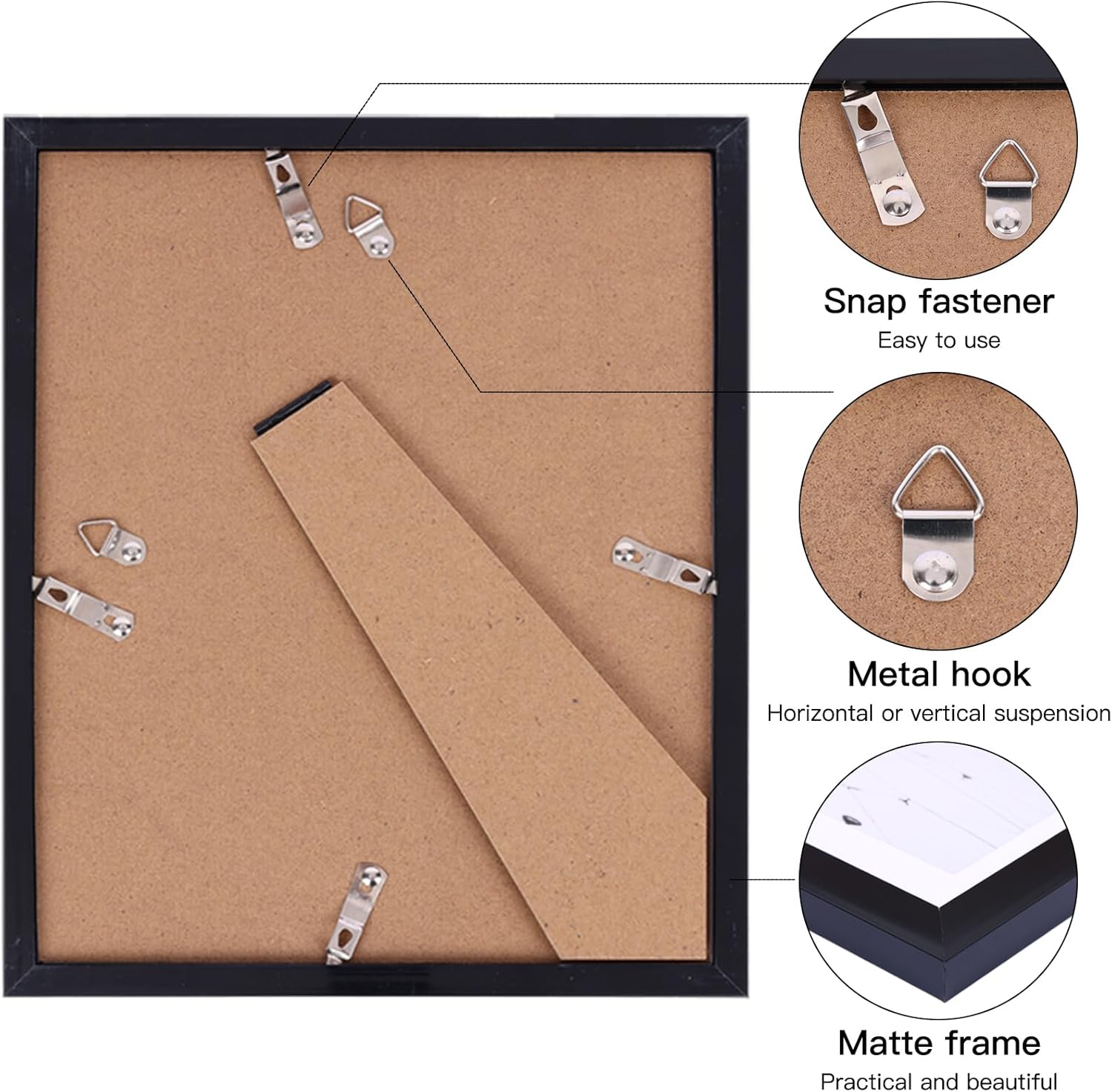 Fixwal 20 Pack Picture Frames Collage Wall Decor Wall Frame Set for Gallery Wall Decor, Hanging or Tabletop Display, Assorted Picture Frames Including 8x10, 5x7, 4x6 Family Photo Frames, Black