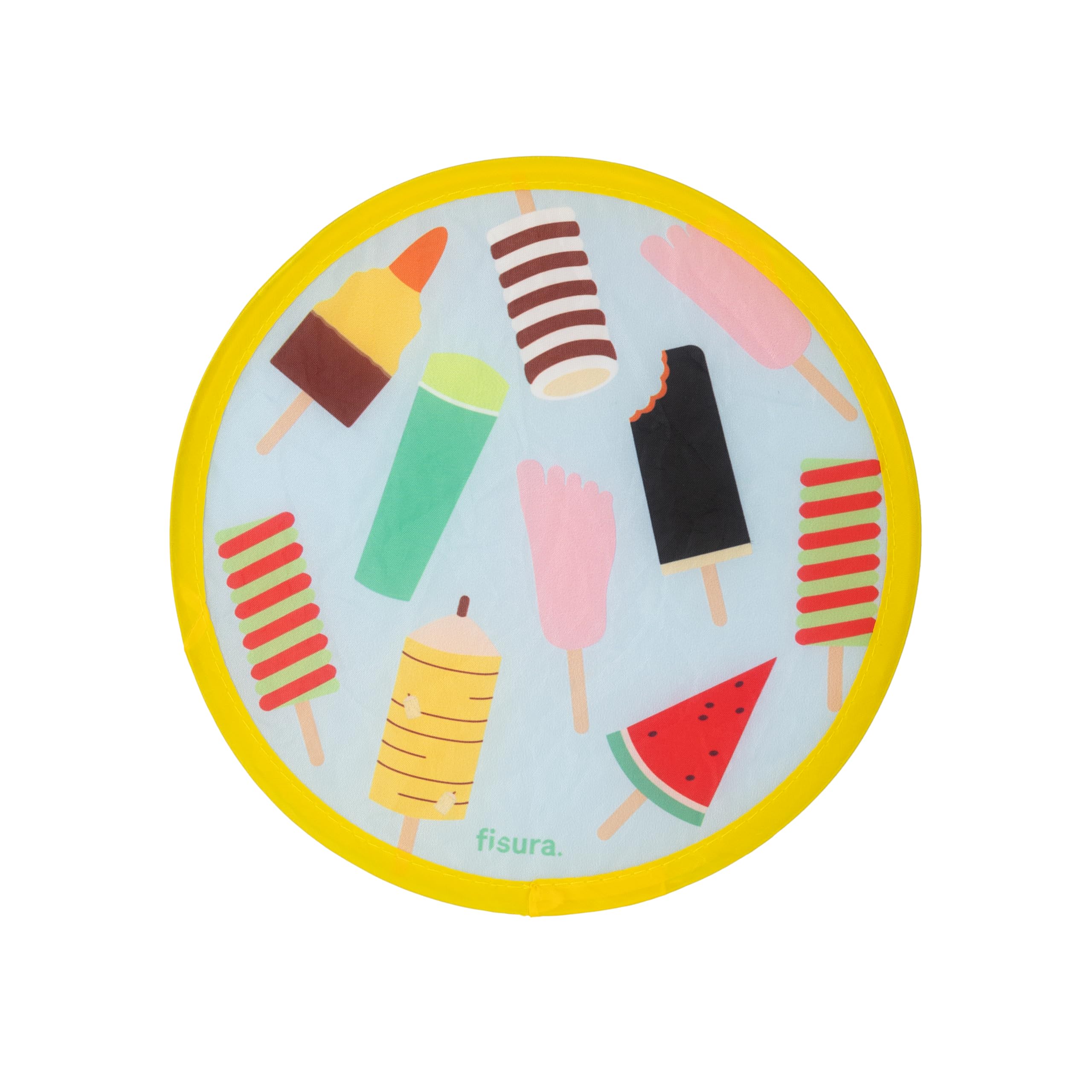 Fisura Ventaglio rotondo pieghevole 20 cm Gelato 5 unità