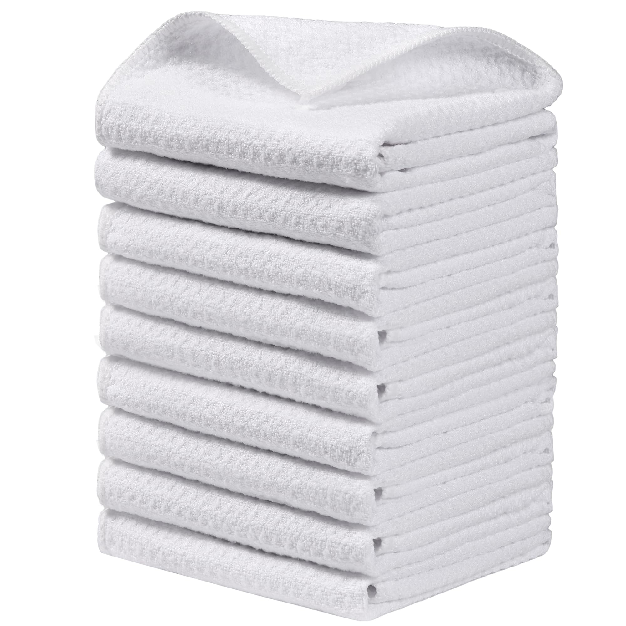 JOYMOOP Microfiber Cleaning Cloth, 9 Piece Set, Small, White