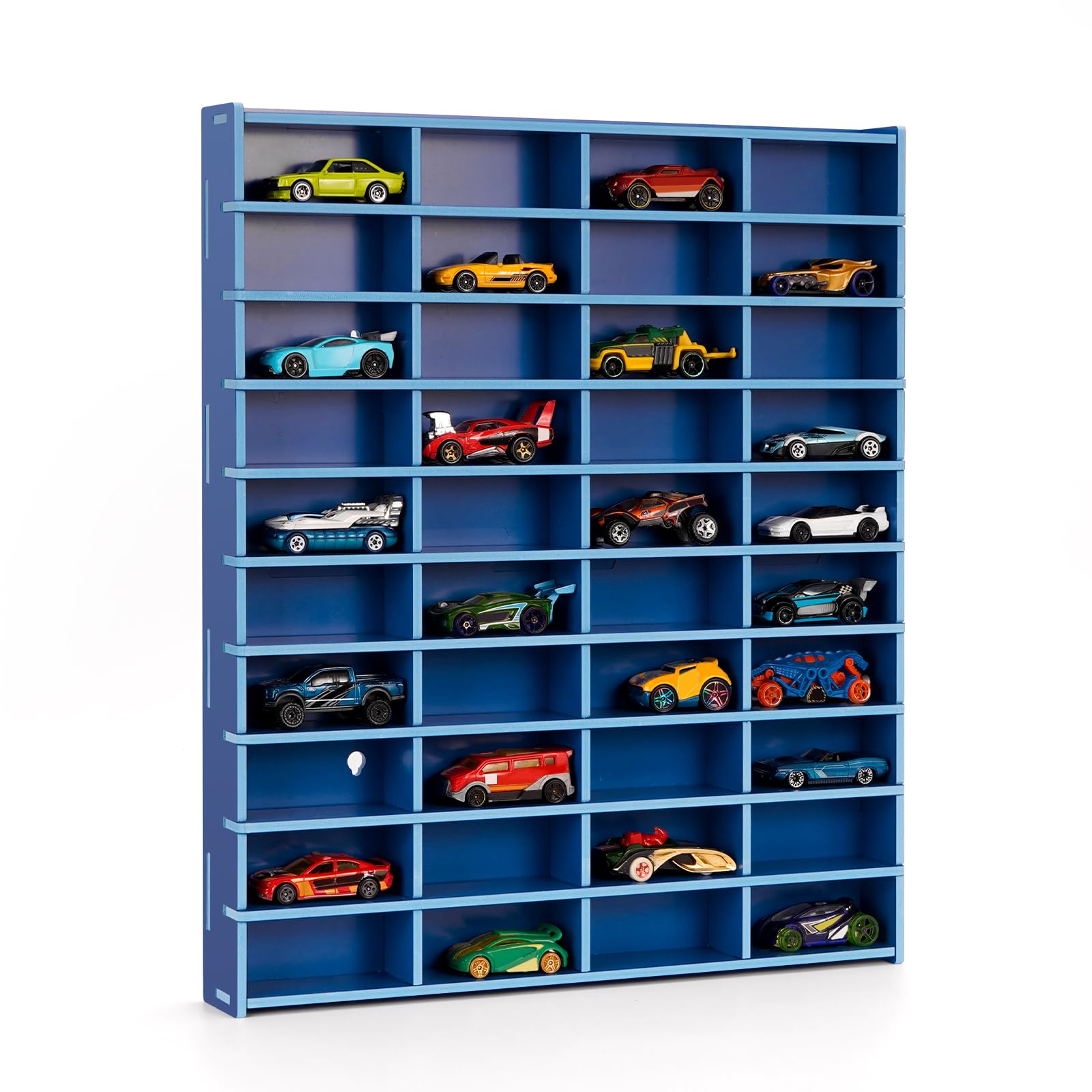Krafetto Hot Wheels Regal Vitrine und Organizer für 40 Modellautos, Spielzeugautos Sammlervitrine Wandmontage Setzkasten Aufbewahrung & Display Sammelbox