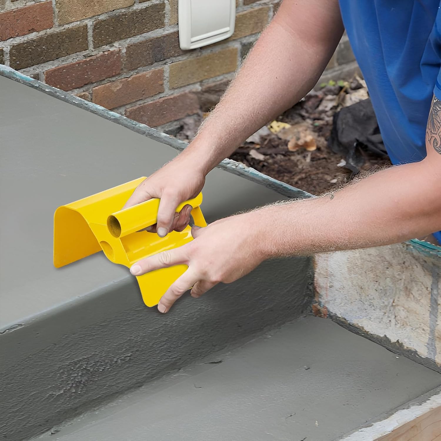 Concrete Curb Trowel Edger, Curb Tool for Concrete Edging, Concrete Curbing Trowel, Concrete Curb Hand Tool, Putty Knife