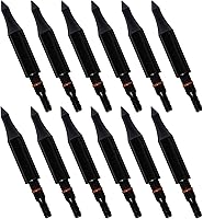 Vista 12 de 12 puntas de flecha de tiro con arco 100/125/150/200 granos puntas de campo de 5/16 pulgadas con rosca tipo bala, punta de práctica de tiro con arco