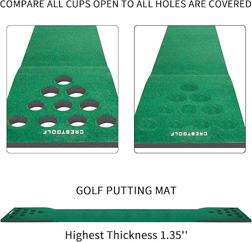 Miniatura 4 de Juego de 20 agujeros para jugar golf en interiores y exteriores, juego de golf verde para fiesta en el patio trasero, juegos de golf increíbles con