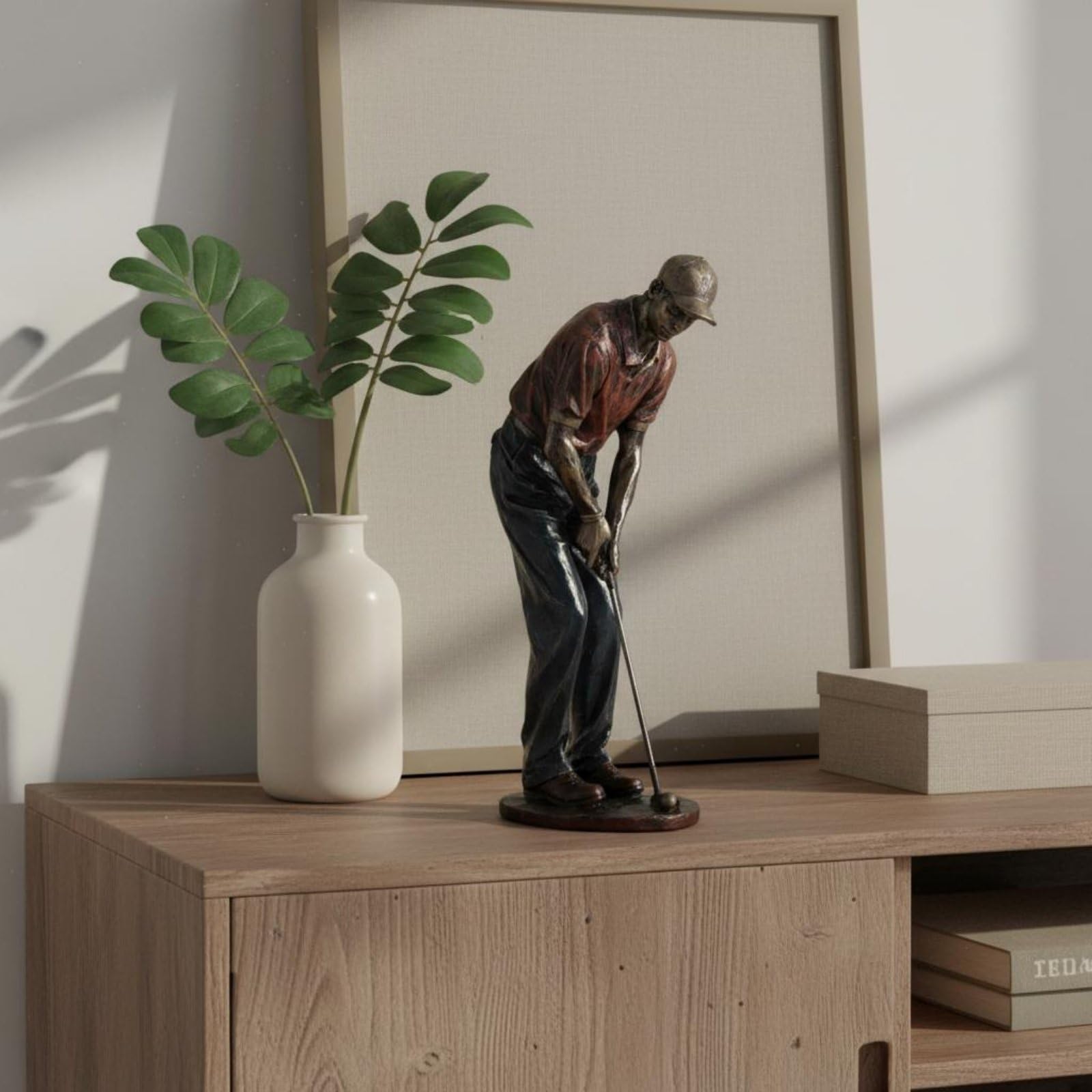 Qianly Estatua Golfista Resistente Figura Golfista a Mano Estatua portista Golf para Estantería, Style to 1